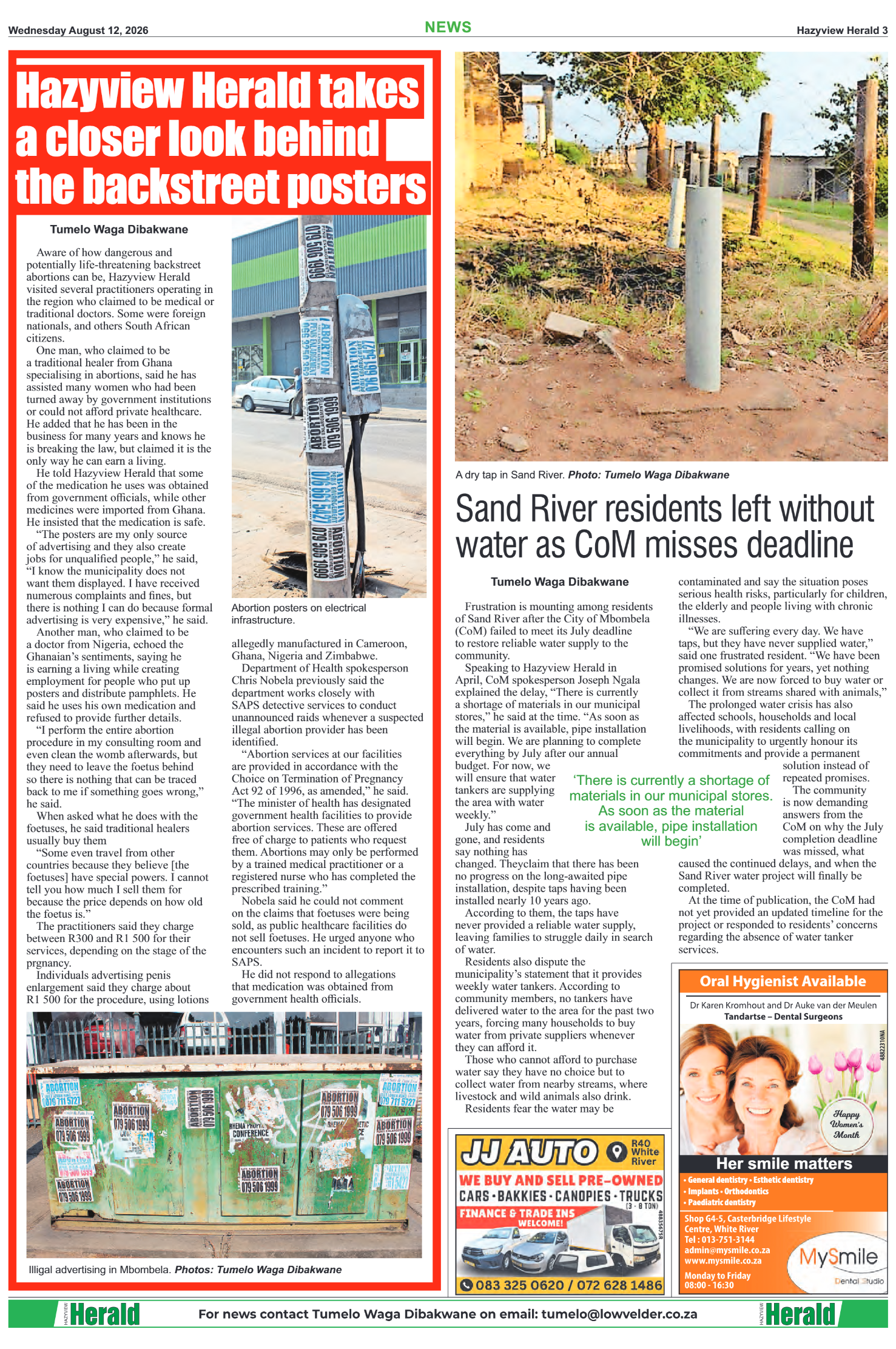 Hazyview Herald 12 August 2026 page 3