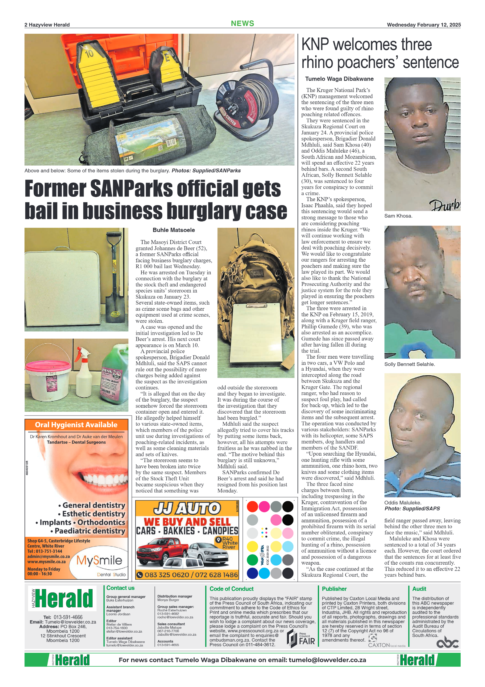 Hazyview Herald 12 February 2025 page 2