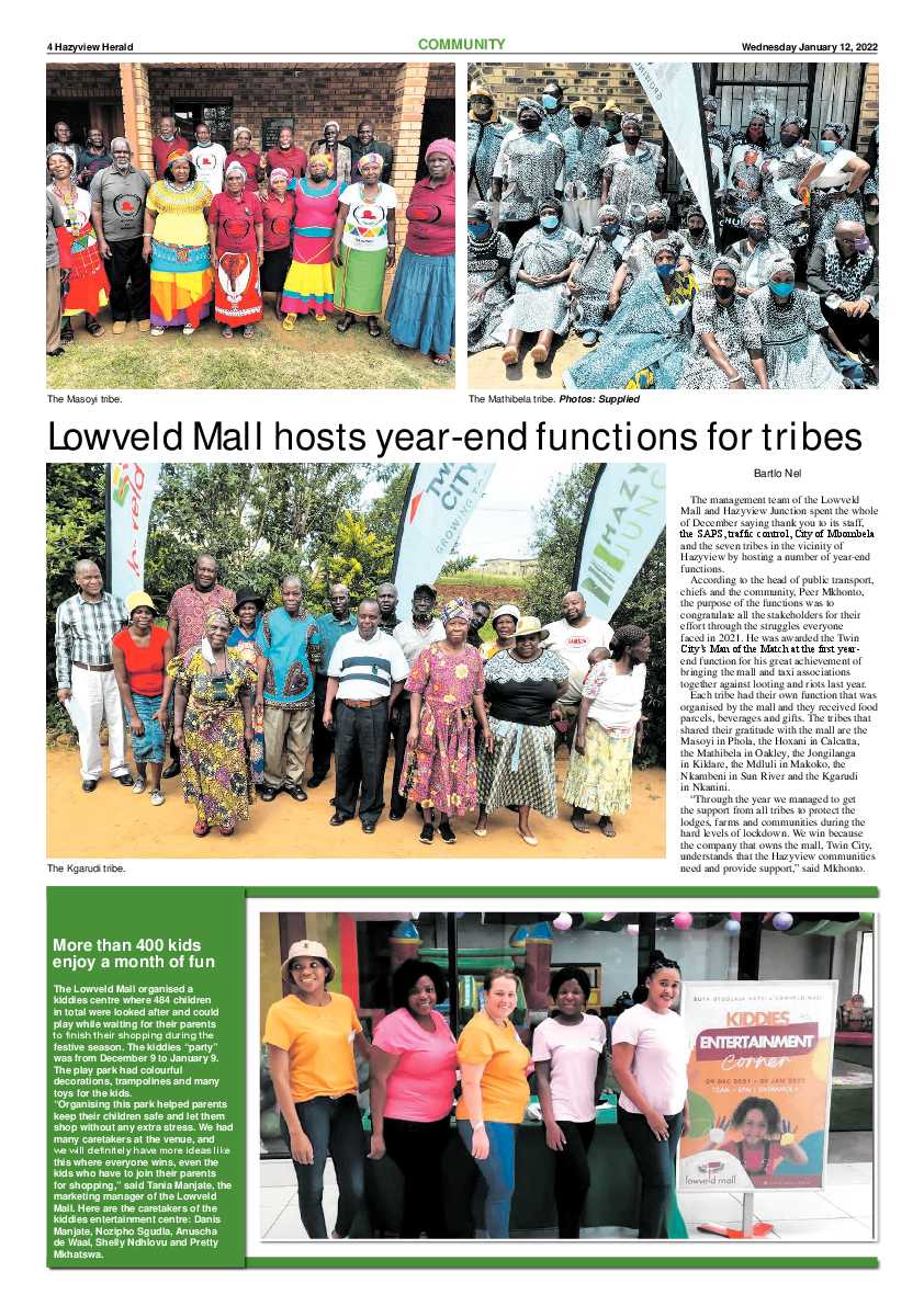 Hazyview Herald 12 January 2022 page 4