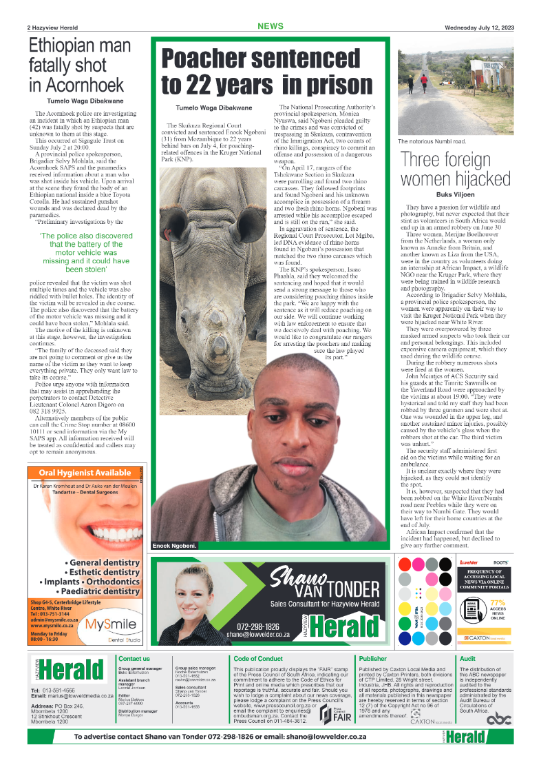 Hazyview Herald 12 July 2023 page 2