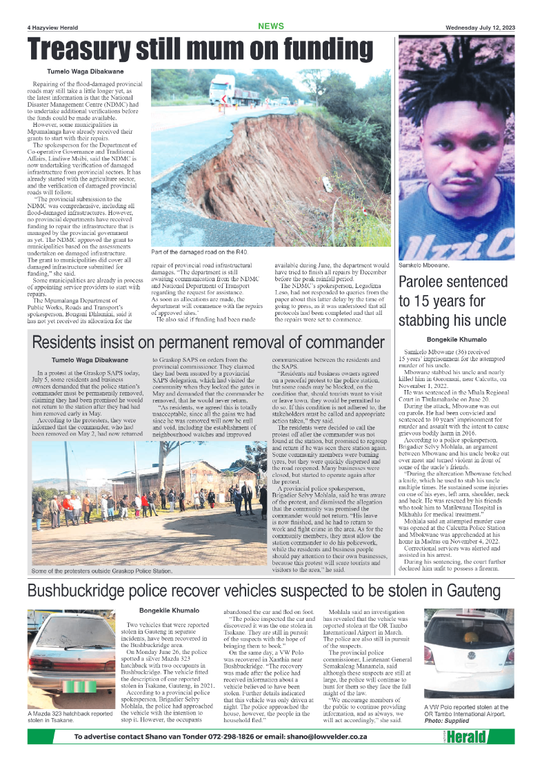 Hazyview Herald 12 July 2023 page 4