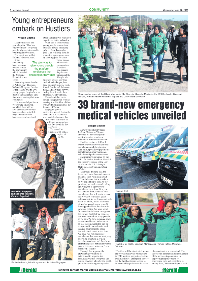 Hazyview Herald 12 July 2023 page 6