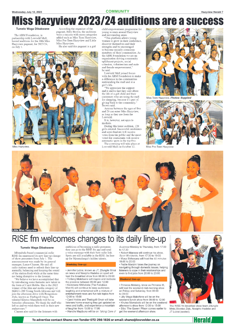 Hazyview Herald 12 July 2023 page 7