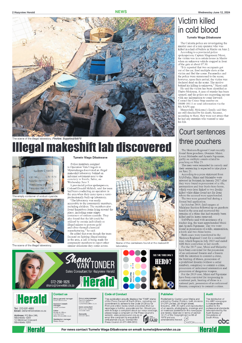 Hazyview Herald 22 June 2024 page 2