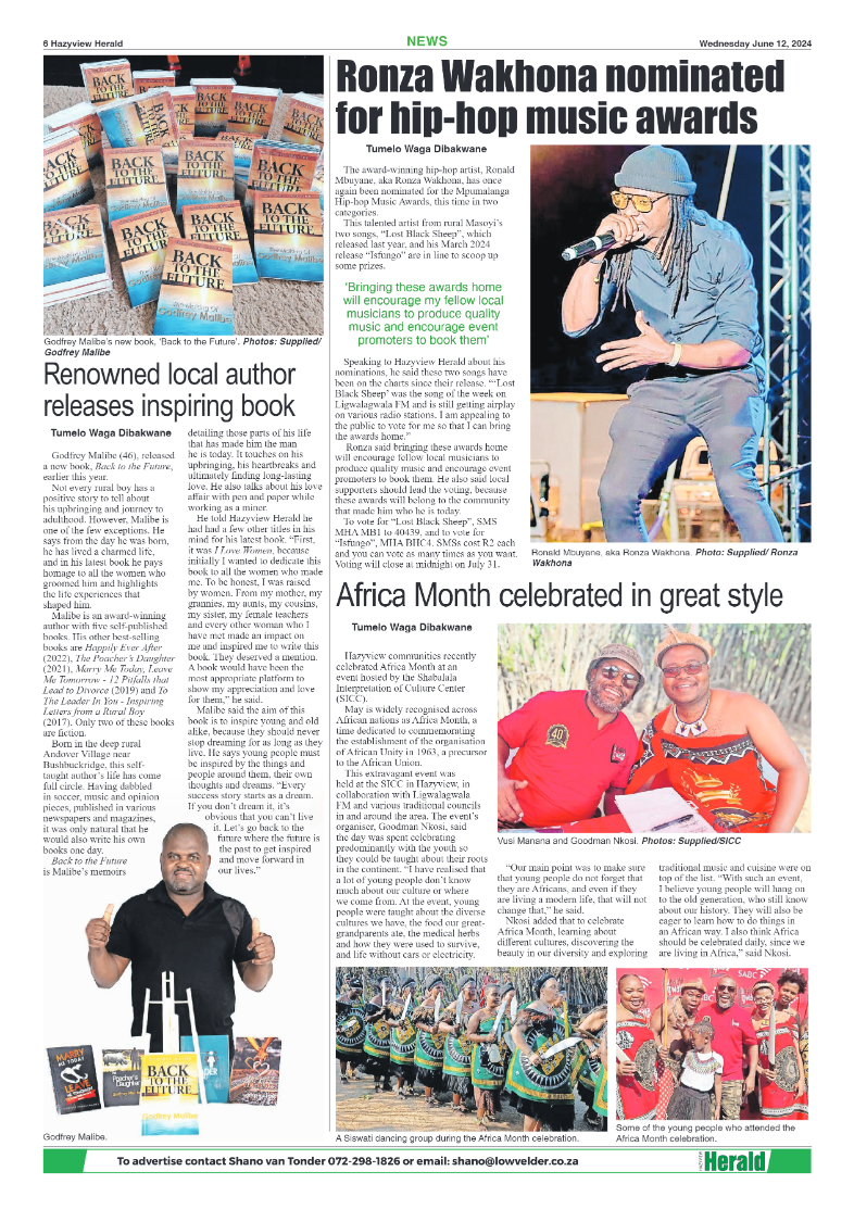 Hazyview Herald 22 June 2024 page 6