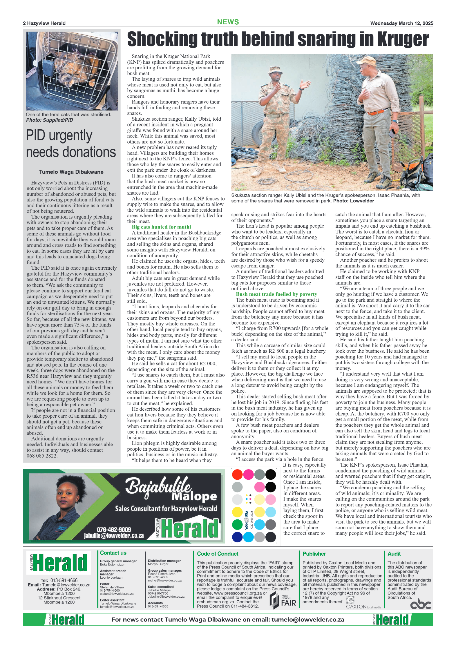 Hazyview Herald 12 March 2025 page 2