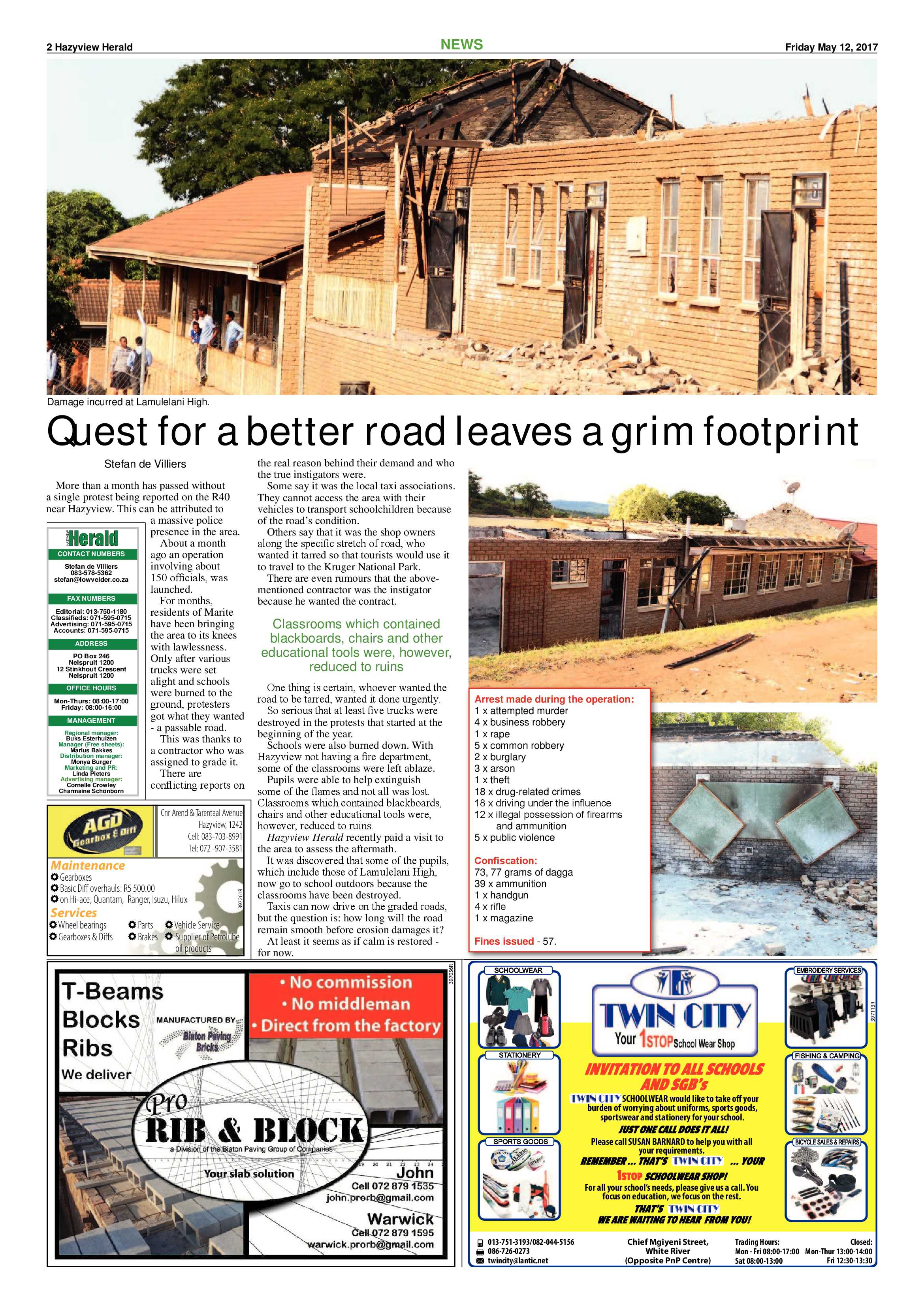 Hazyview Herald 12 May 2017 page 2
