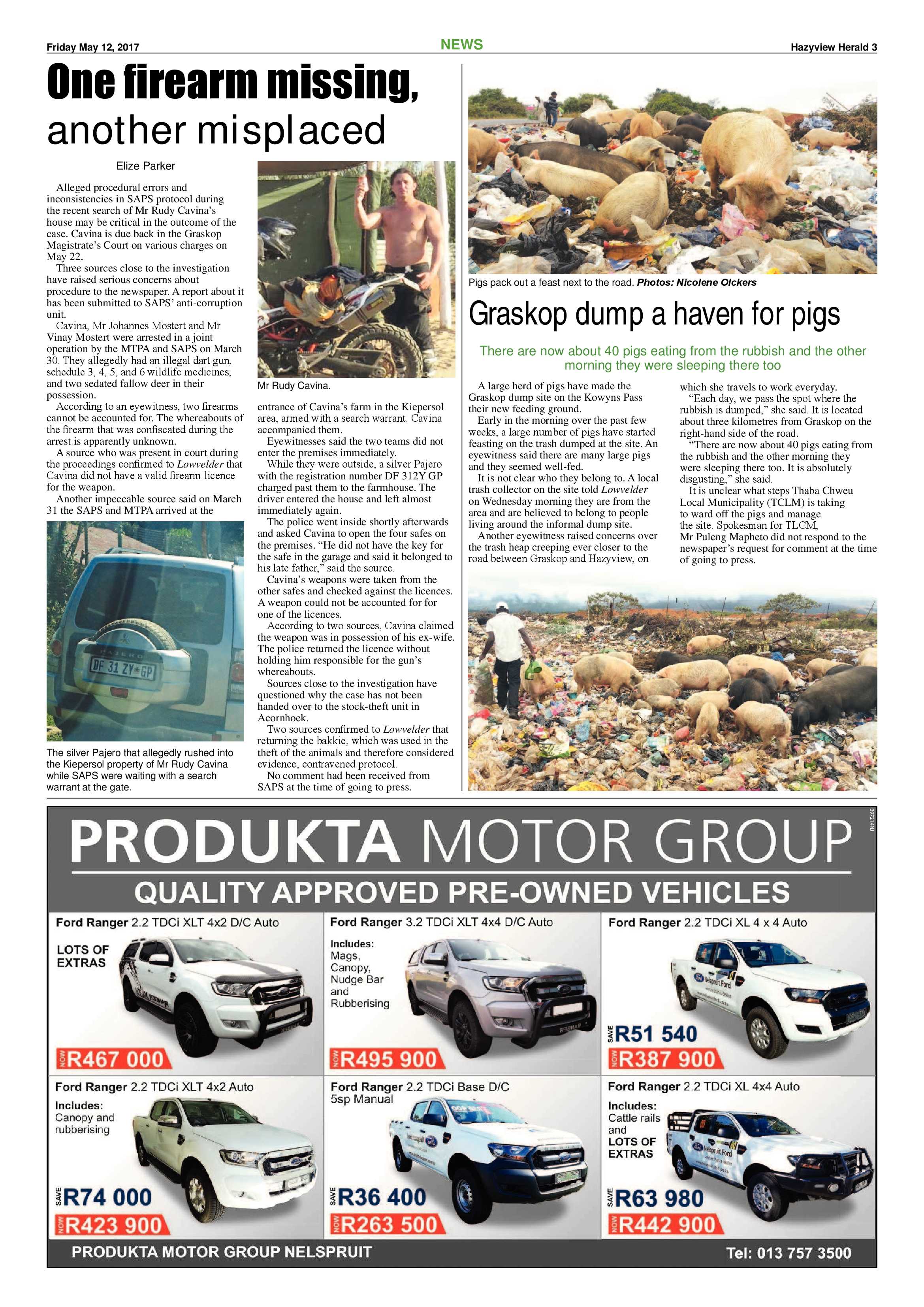 Hazyview Herald 12 May 2017 page 3
