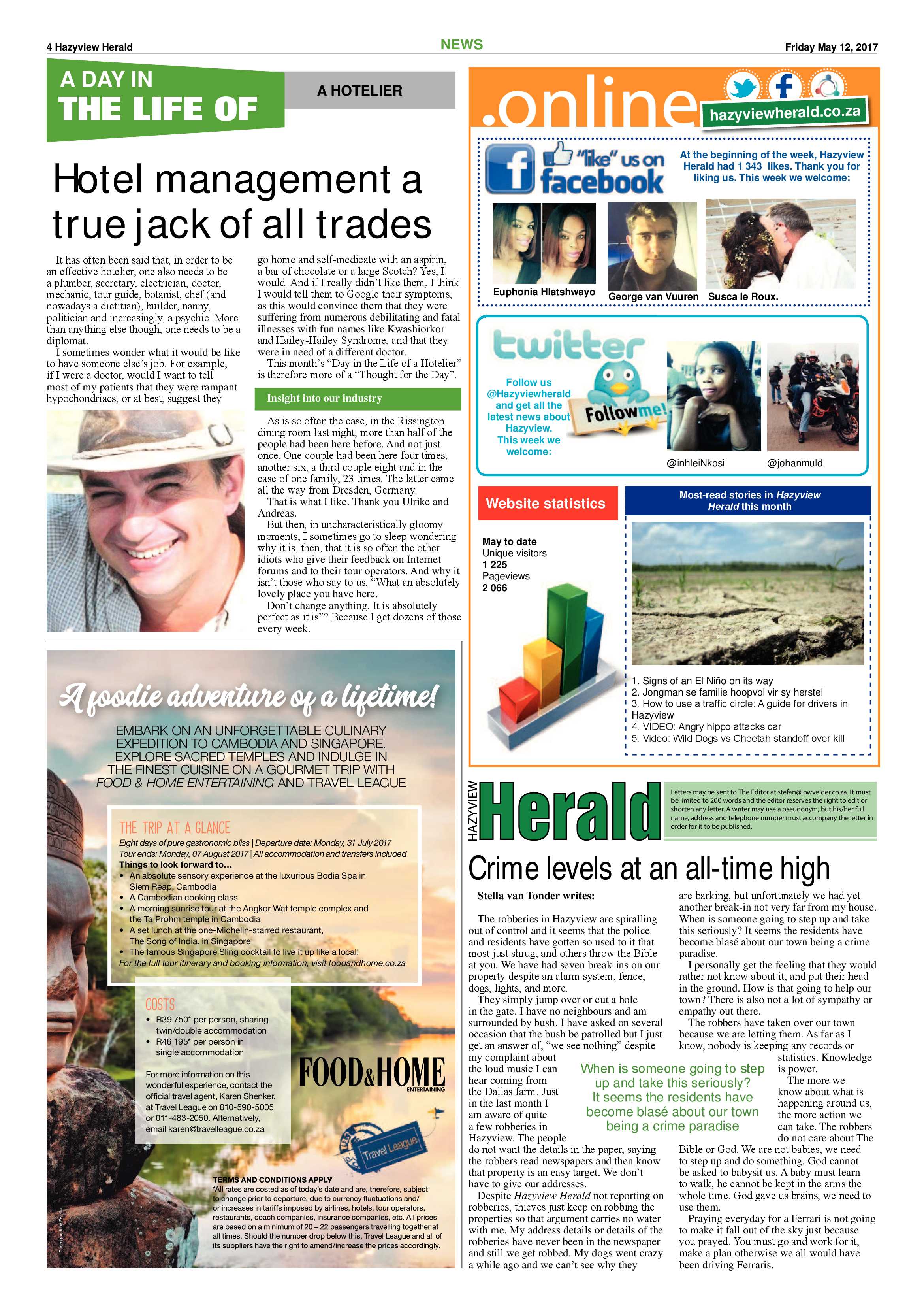 Hazyview Herald 12 May 2017 page 4
