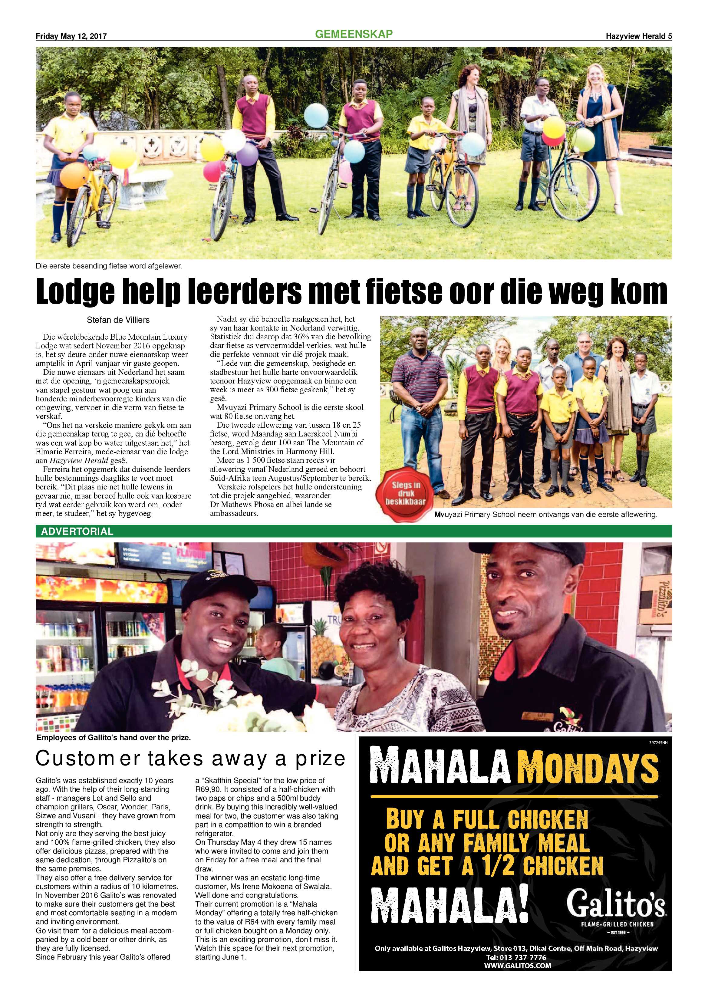 Hazyview Herald 12 May 2017 page 5