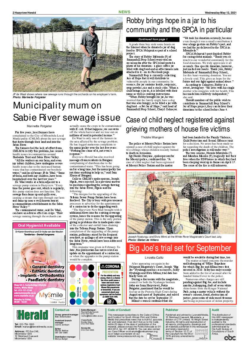 Hazyview Herald 12 May 2021 page 2
