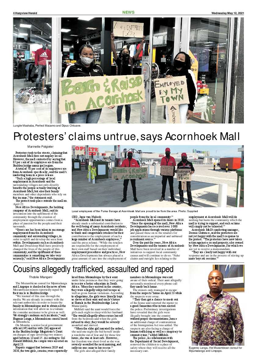 Hazyview Herald 12 May 2021 page 4