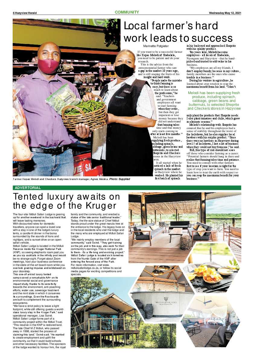 Hazyview Herald 12 May 2021 page 6
