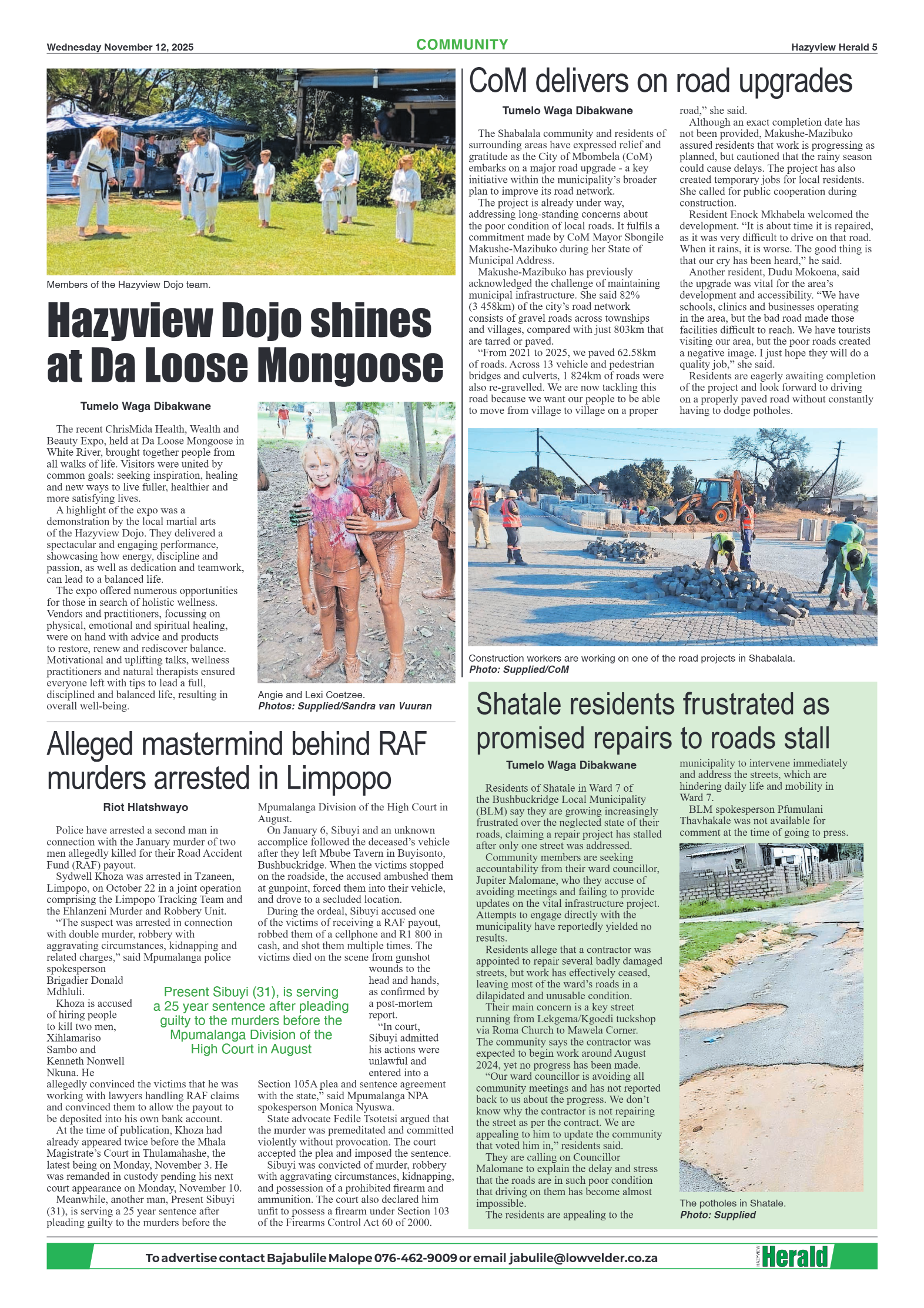 Hazyview Herald 12 November 2025 page 5