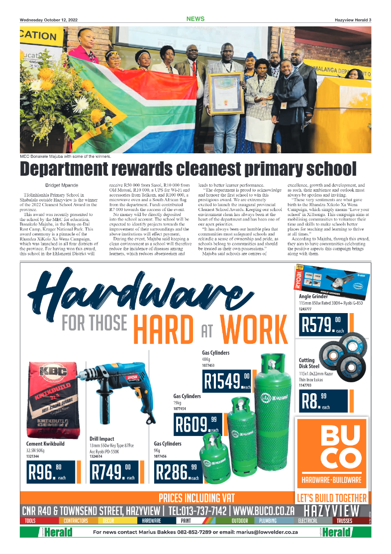 Hazyview Herald 12 October 2022 page 3