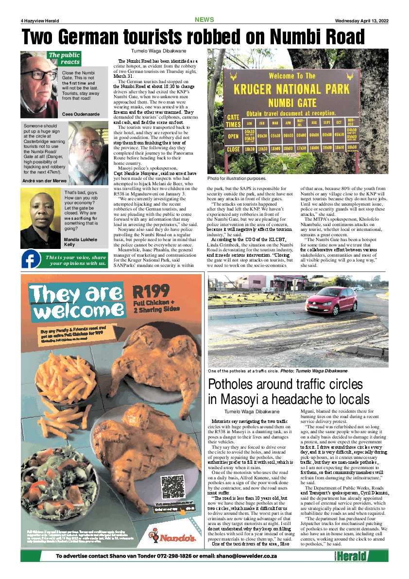 Hazyview Herald 13 April 2022 page 4