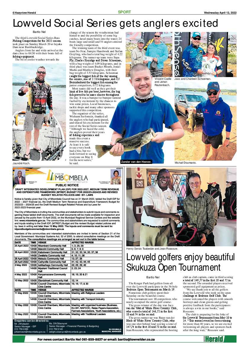 Hazyview Herald 13 April 2022 page 6