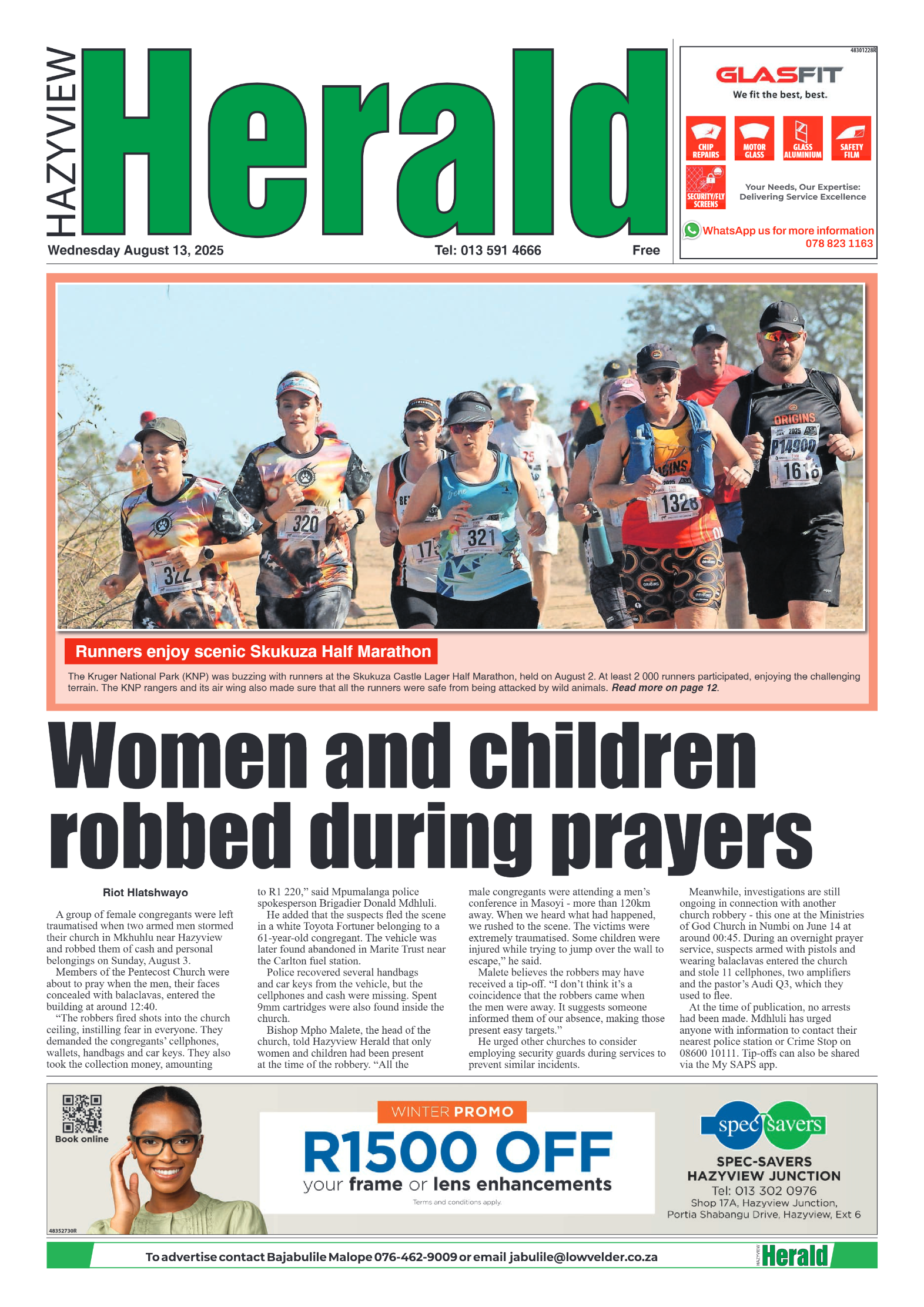 Hazyview Herald 13 August 2025 page 3