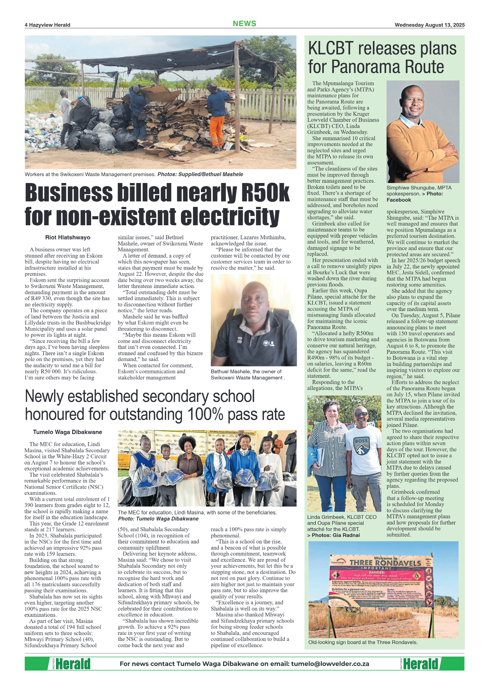 Hazyview Herald 13 August 2025 page 6