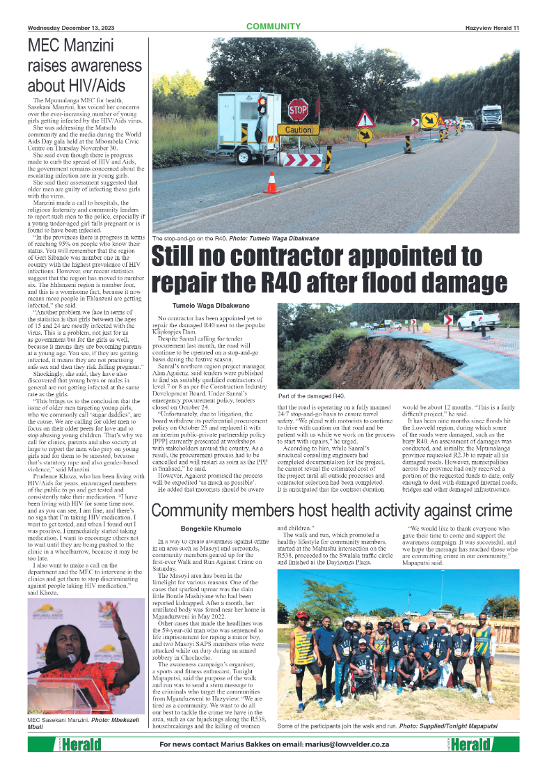 Hazyview Herald 13 December 2023 page 11