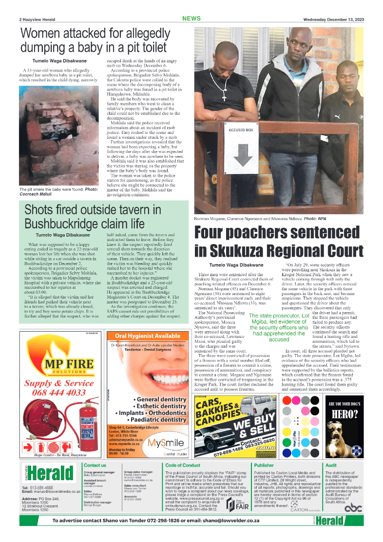 Hazyview Herald 13 December 2023 page 2
