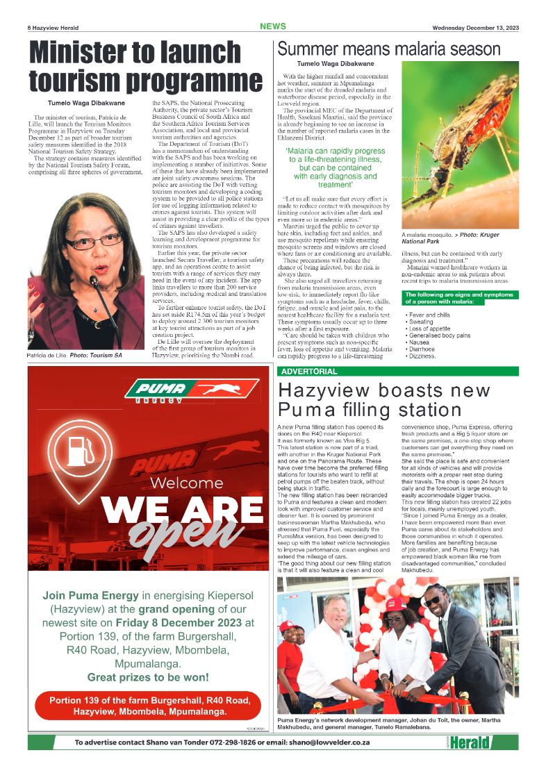 Hazyview Herald 13 December 2023 page 6