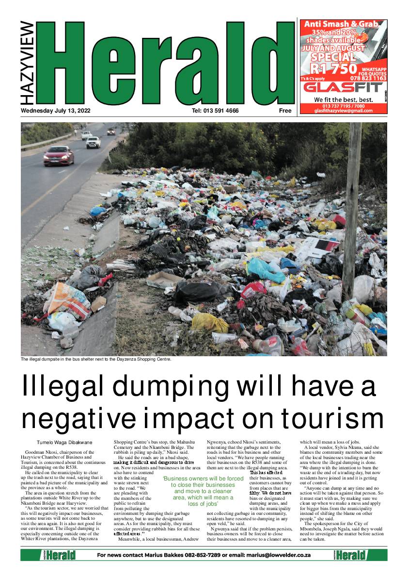 Hazyview Herald 13 July 2022 page 1