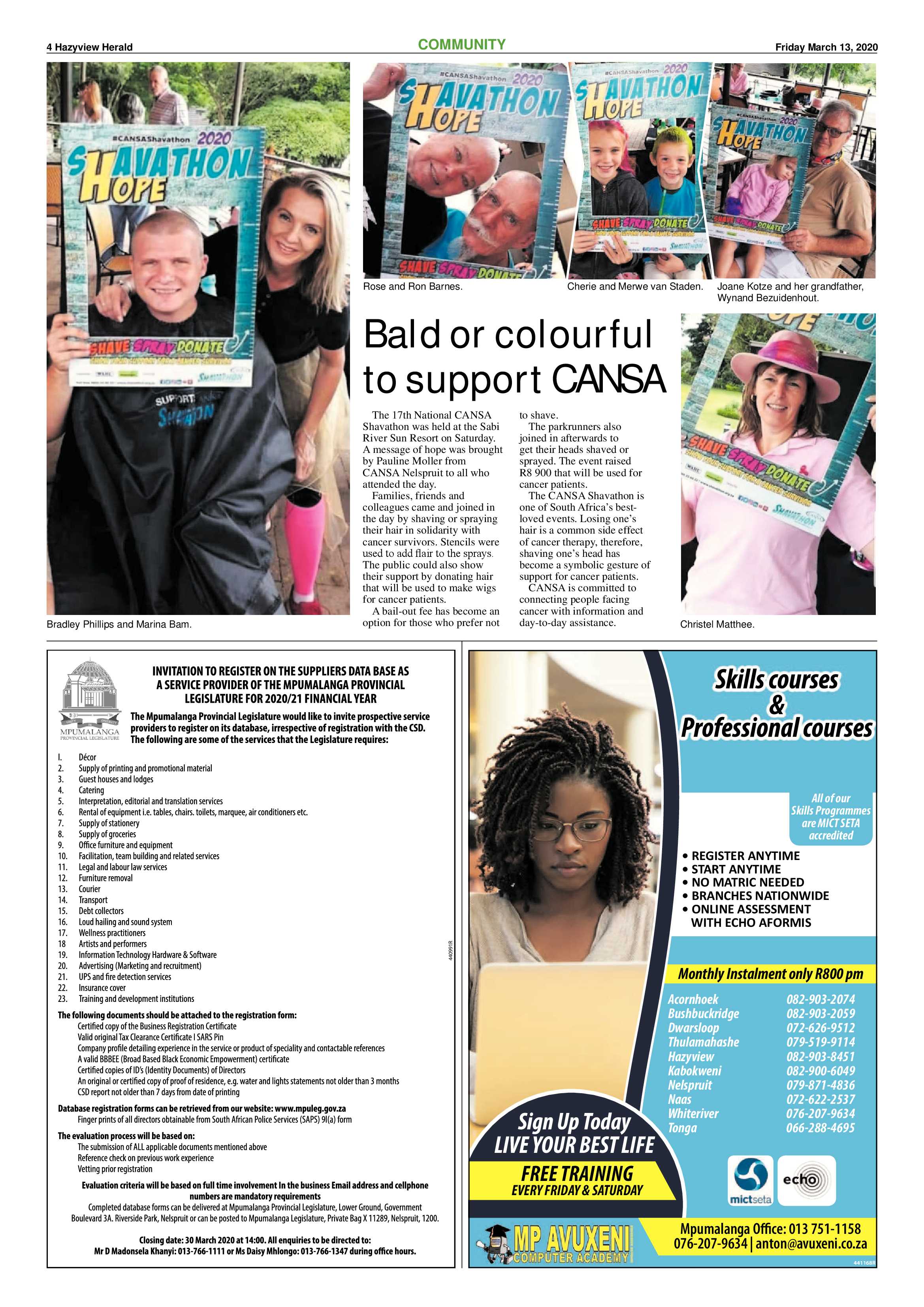 Hazyview Herald 13 March 2020 page 4