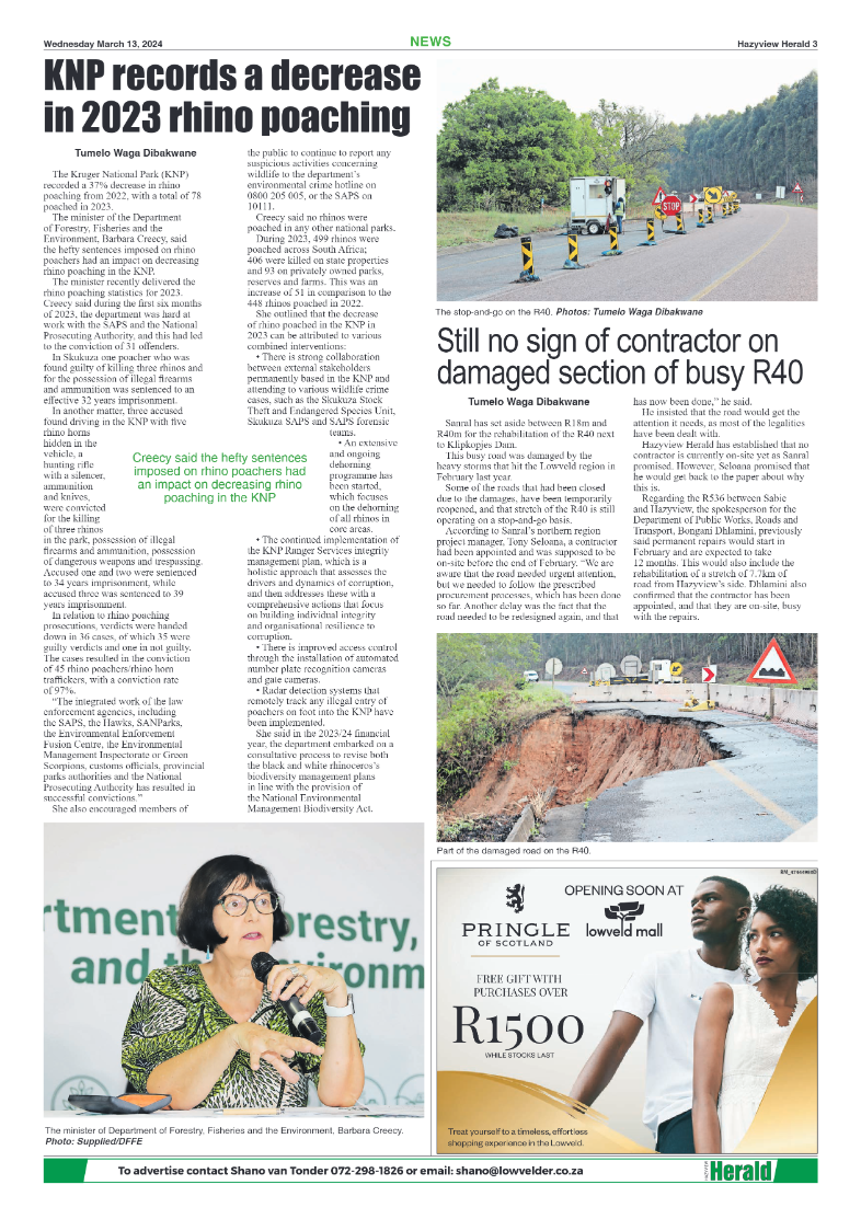 Hazyview Herald 13 March 2024 page 3