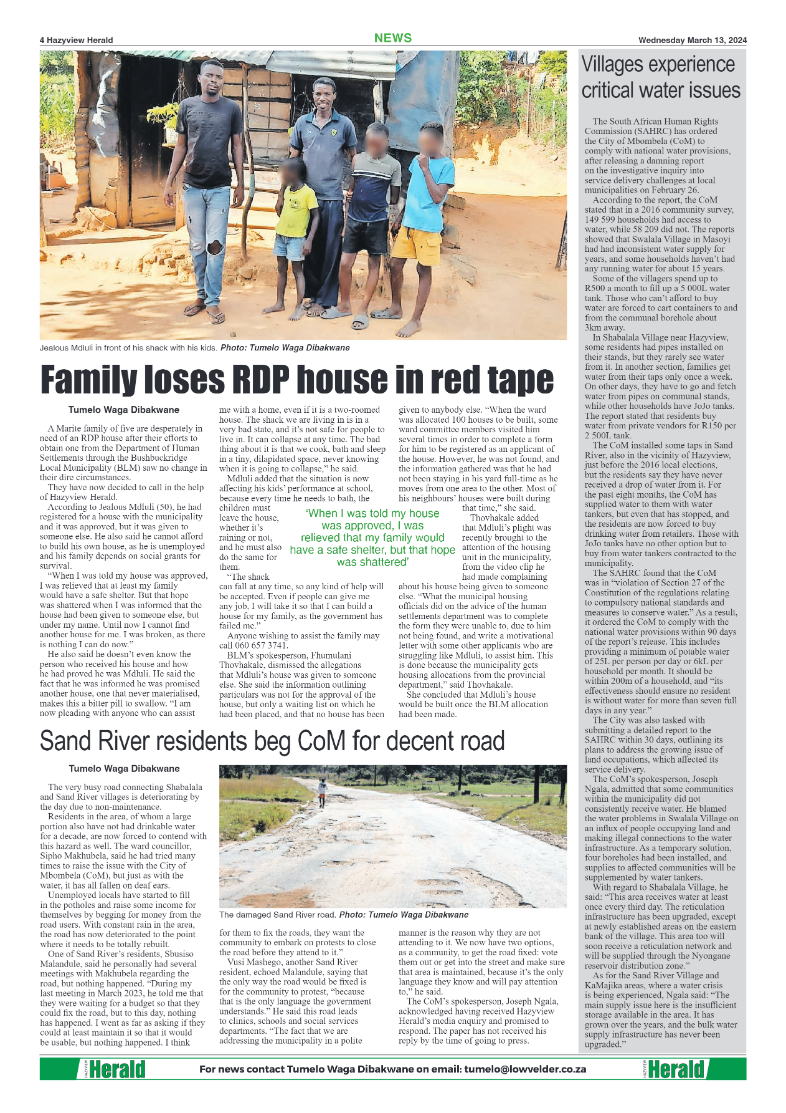Hazyview Herald 13 March 2024 page 4