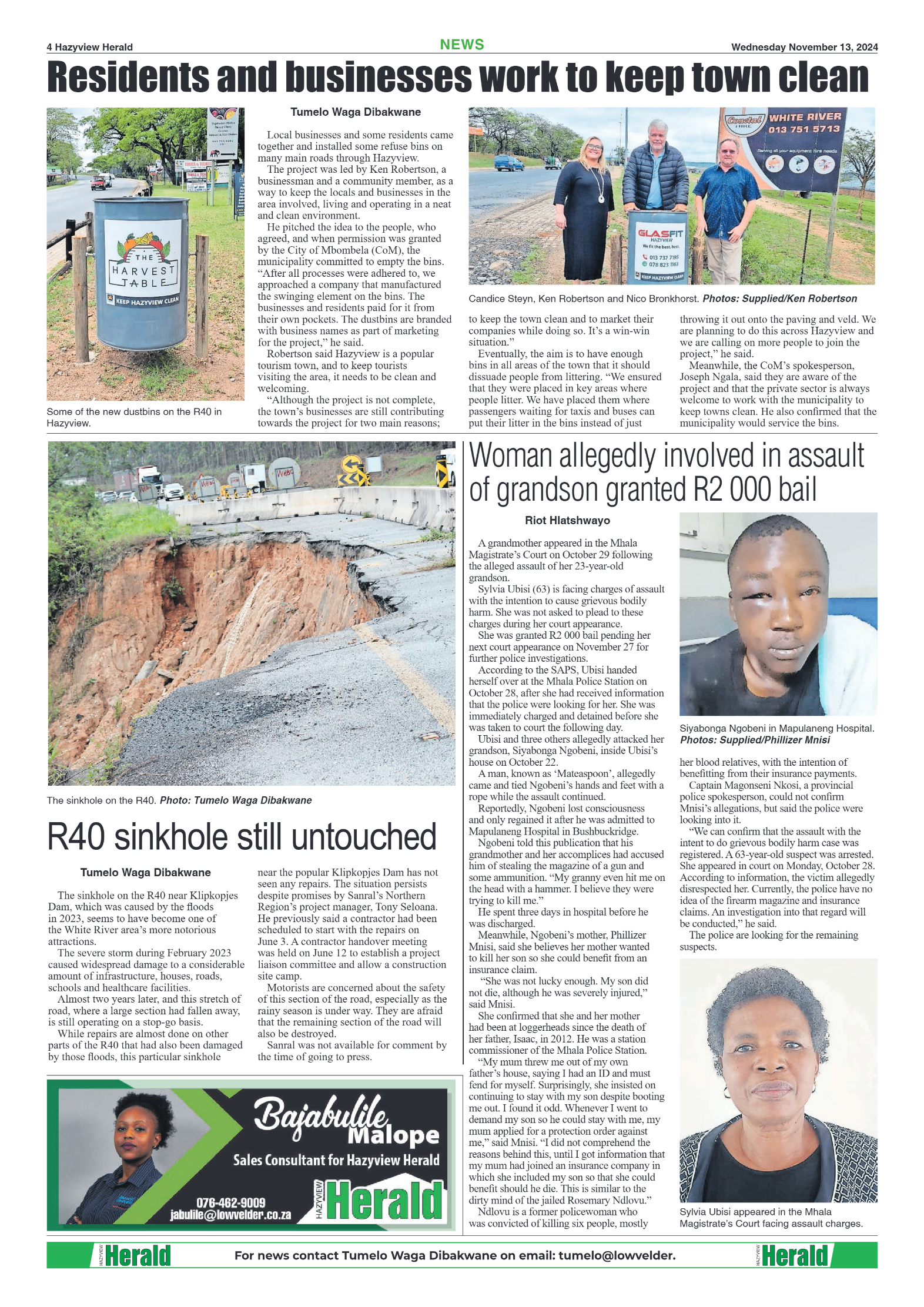 Hazyview Herald 13 November 2024 page 4