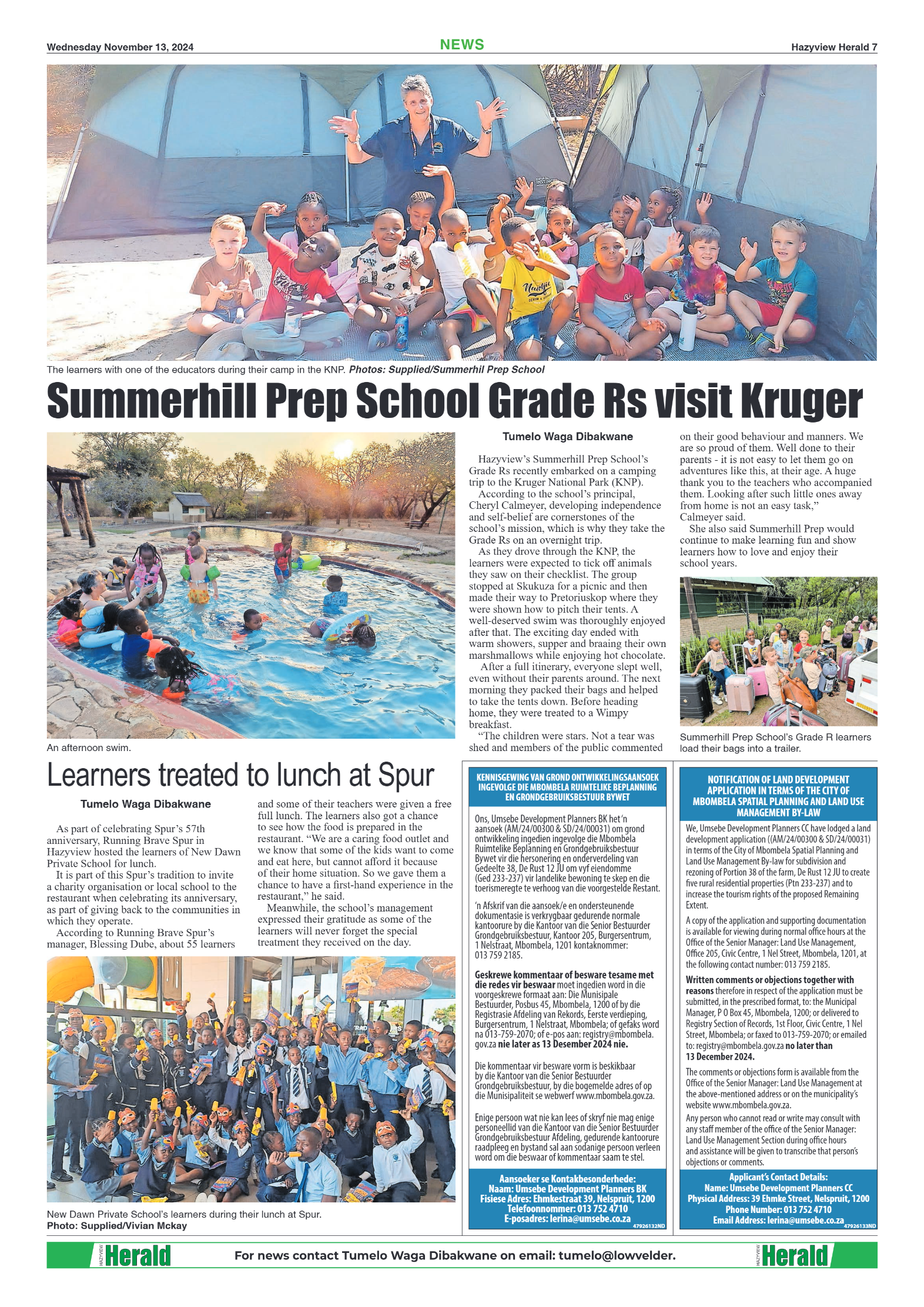 Hazyview Herald 13 November 2024 page 7