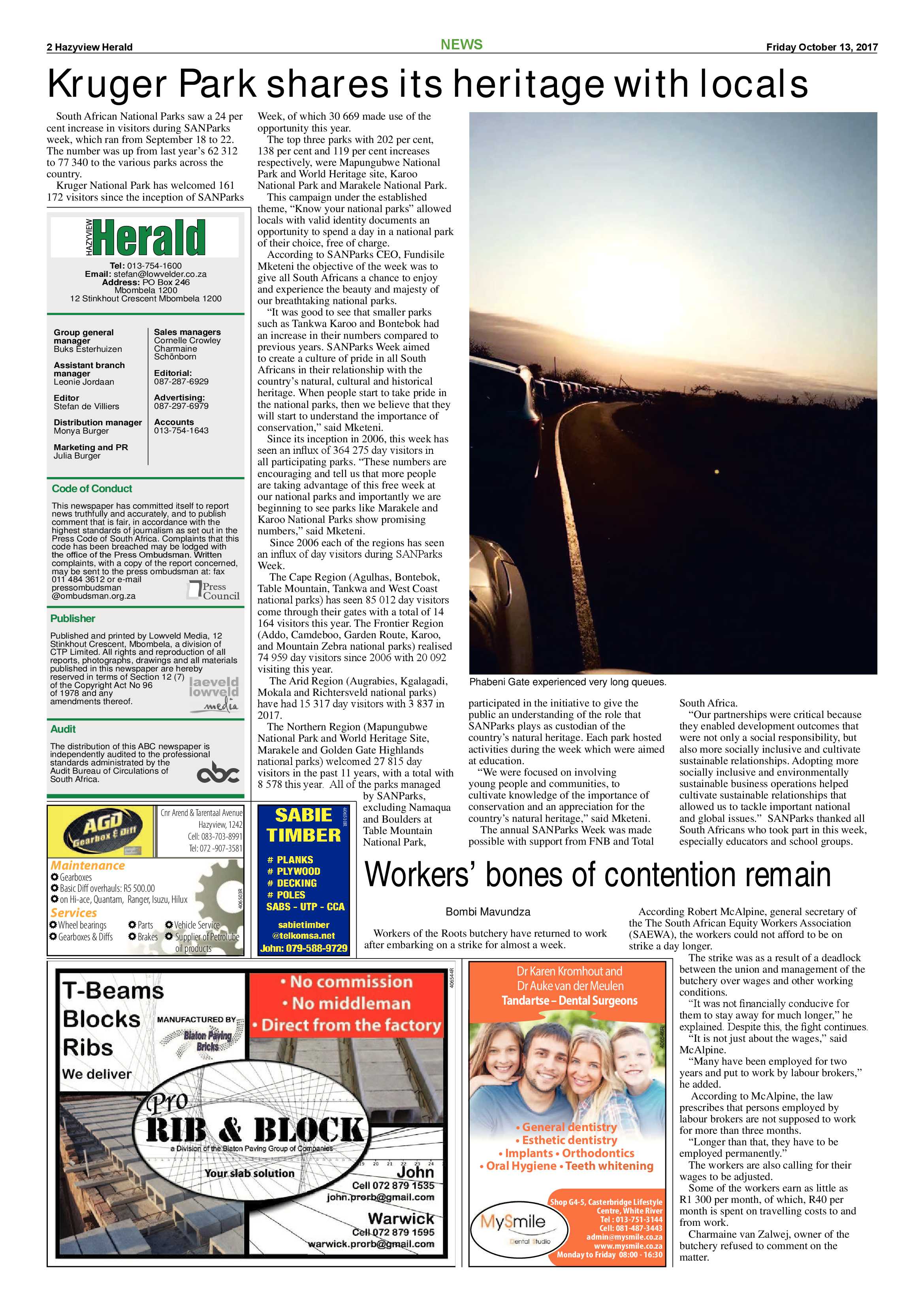 Hazyview Herald 13 October 2017 page 2