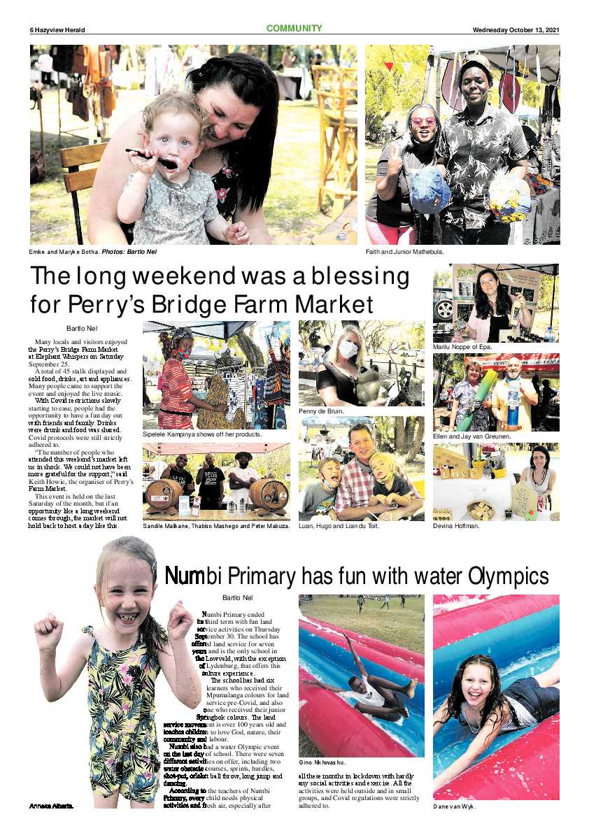 Hazyview Herald 13 October 2021 page 6