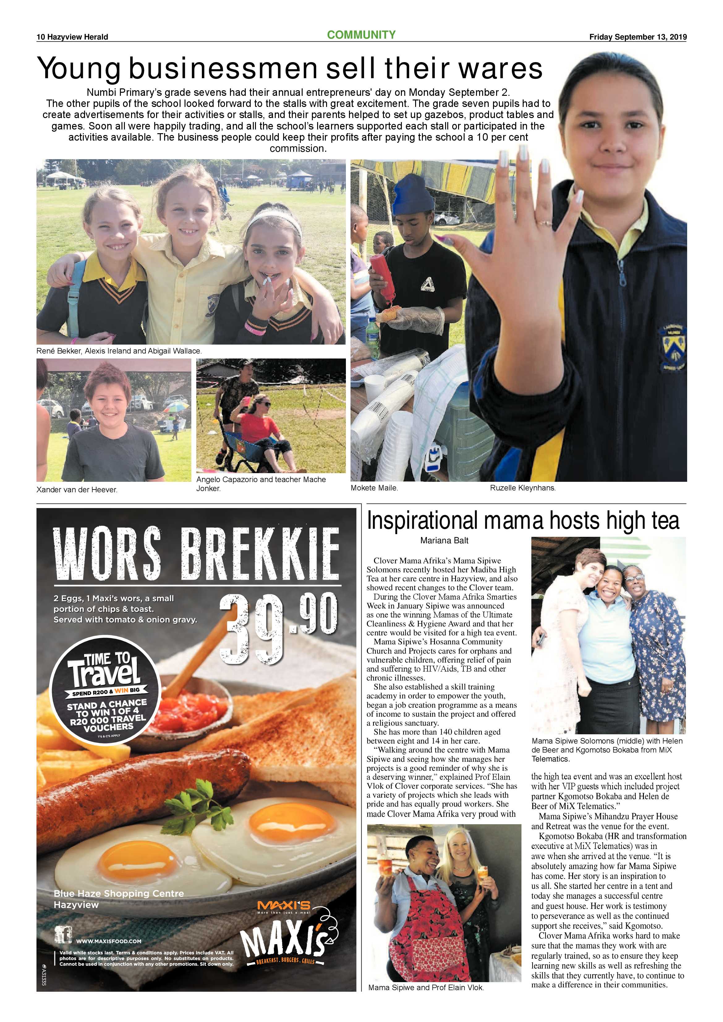 Hazyview Herald 13 September 2019 page 10