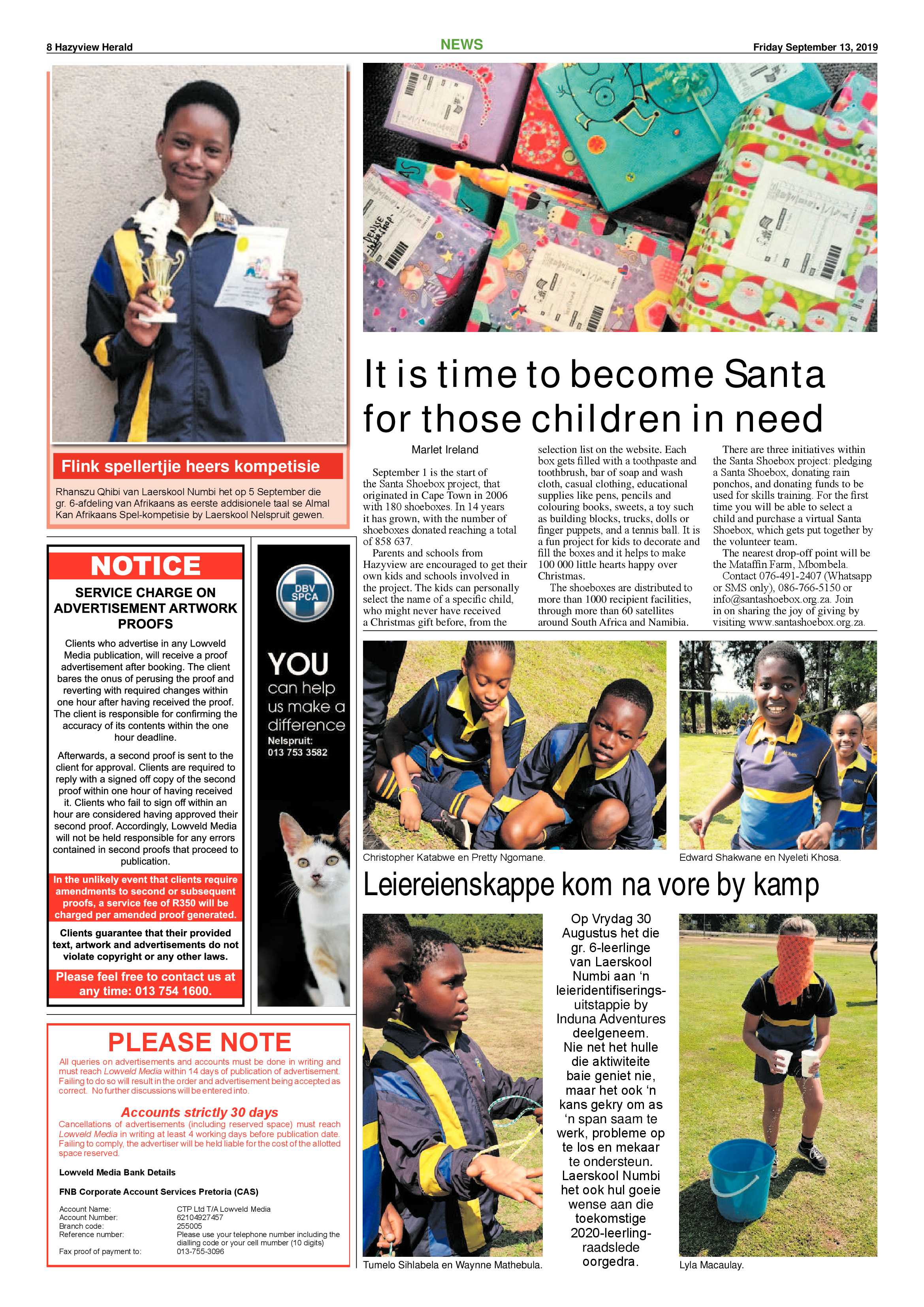 Hazyview Herald 13 September 2019 page 8