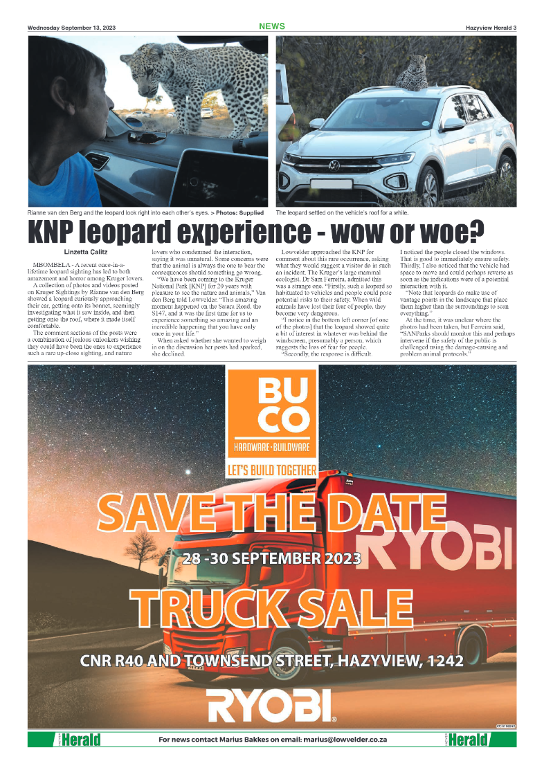 Hazyview Herald 13 September 2023 page 3