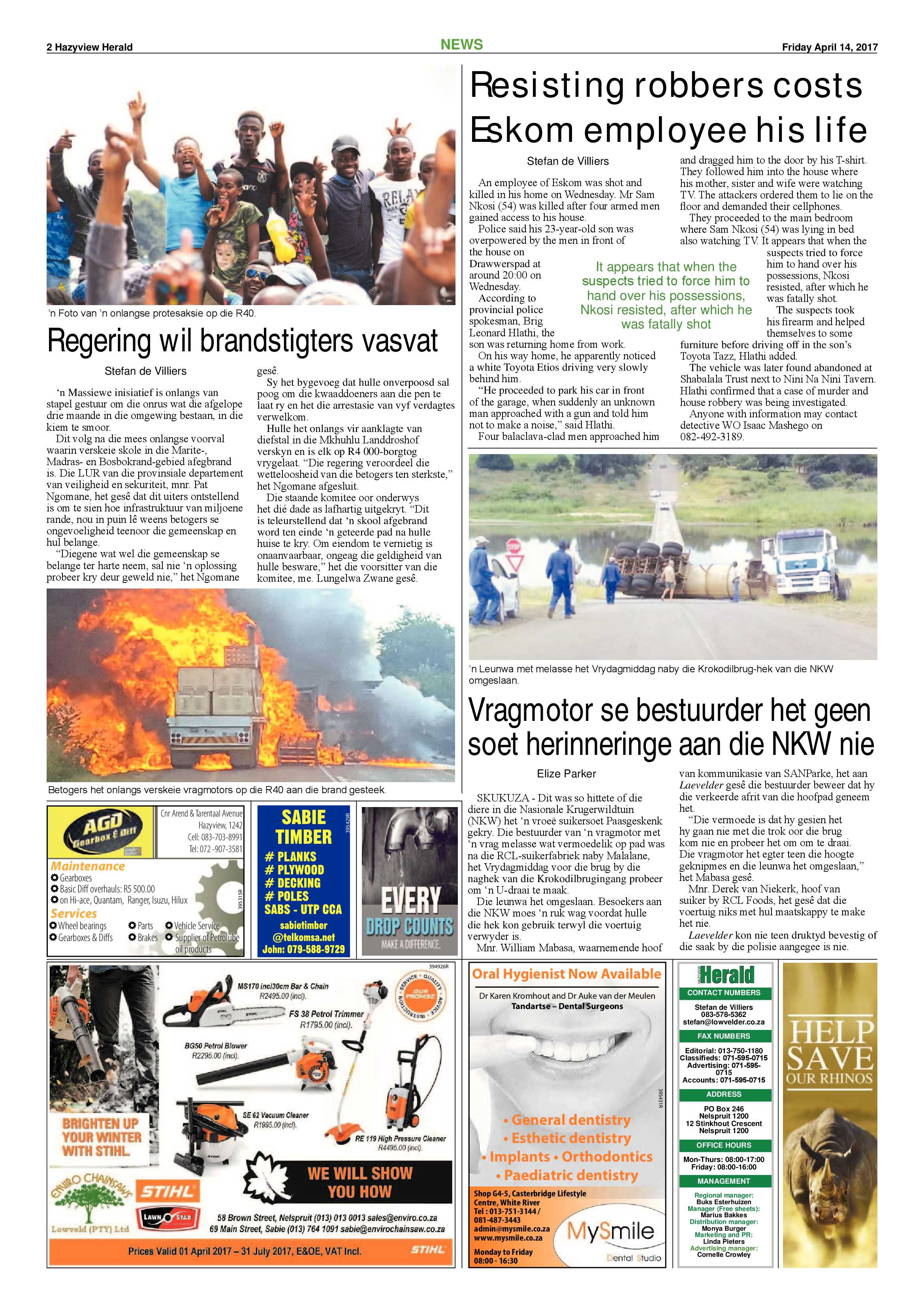 Hazyview Herald 14 April 2017 page 2