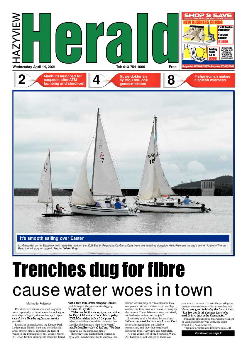 Hazyview Herald 14 April 2021 page 1