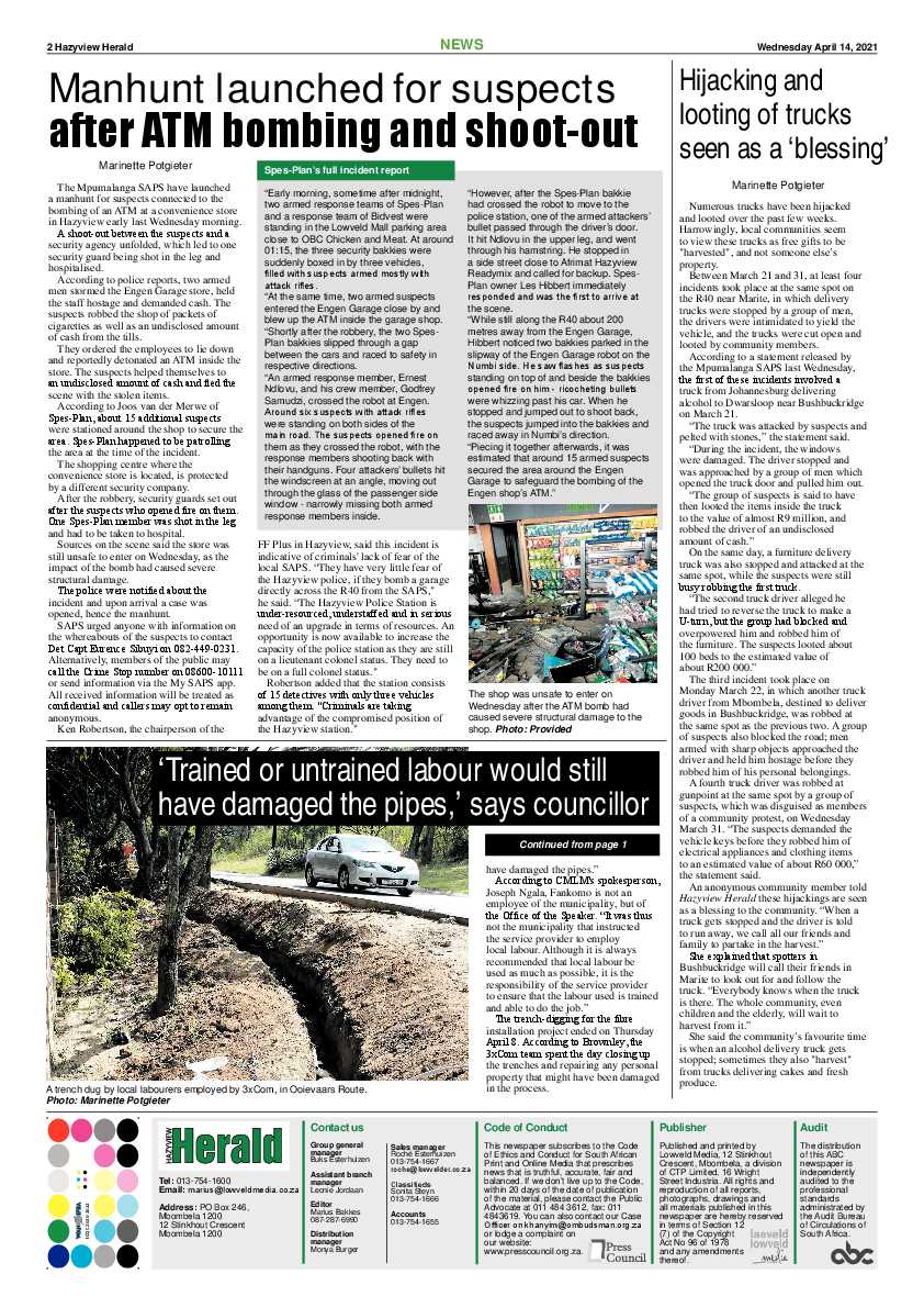 Hazyview Herald 14 April 2021 page 2