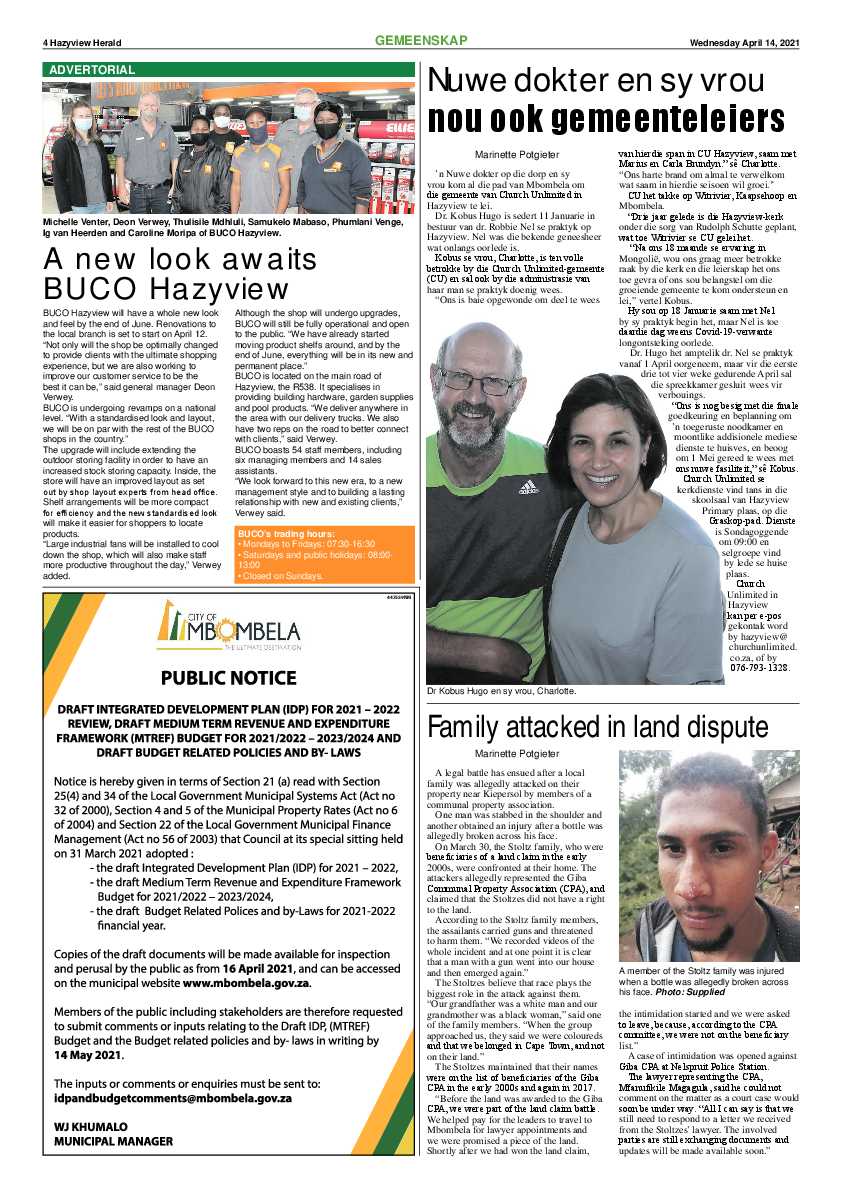 Hazyview Herald 14 April 2021 page 4