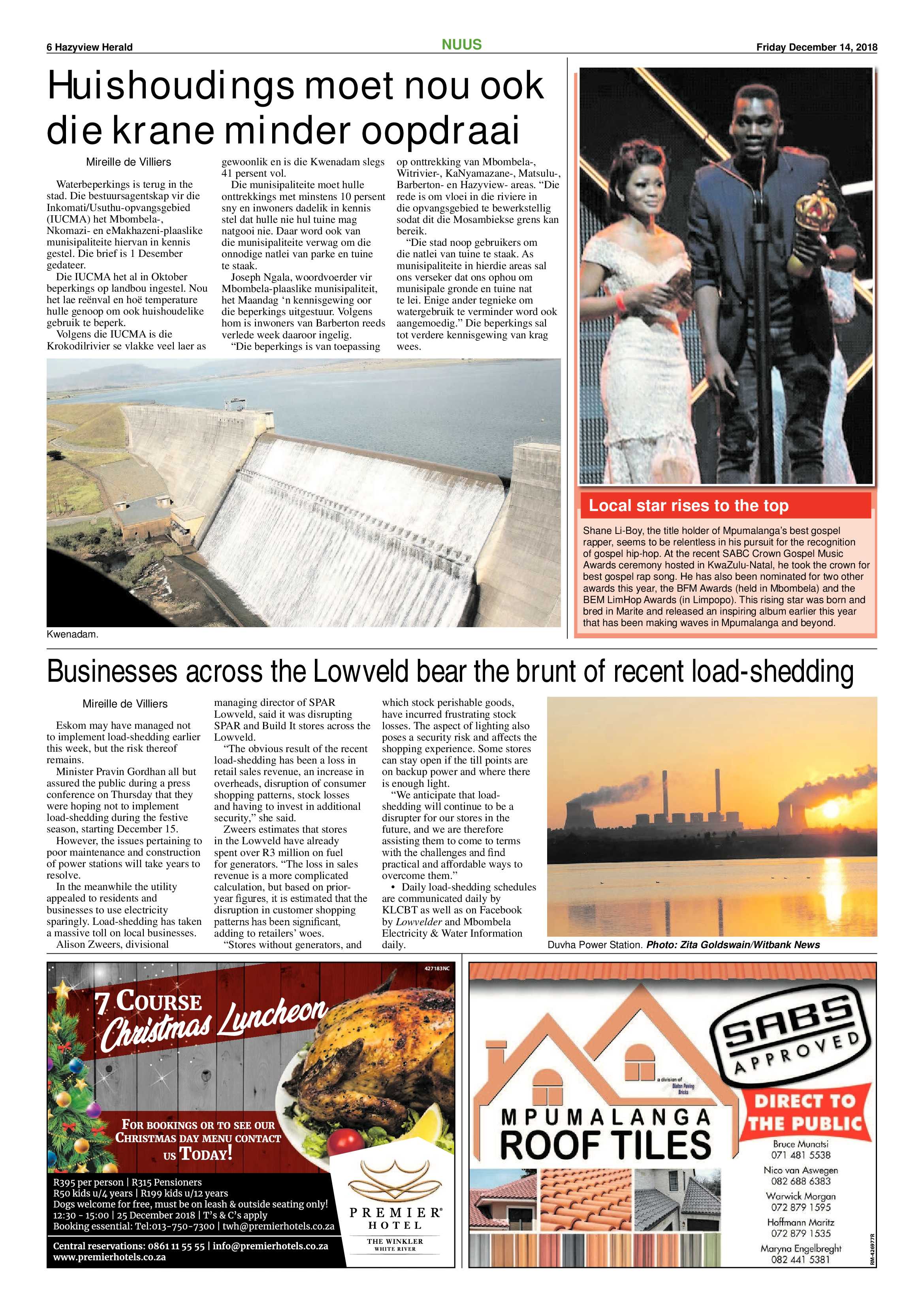 Hazyview Herald 14 December 2018 page 6