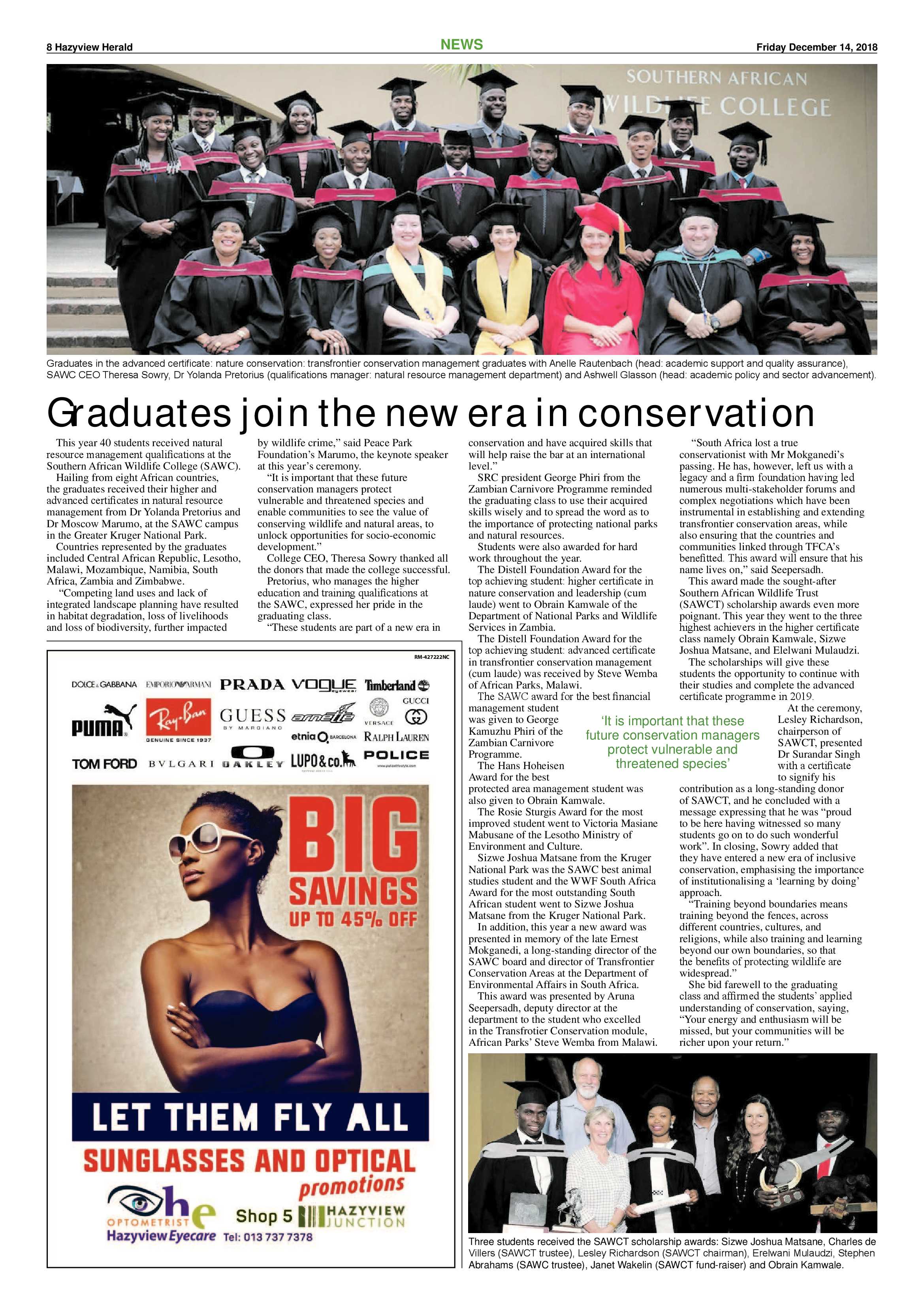 Hazyview Herald 14 December 2018 page 8