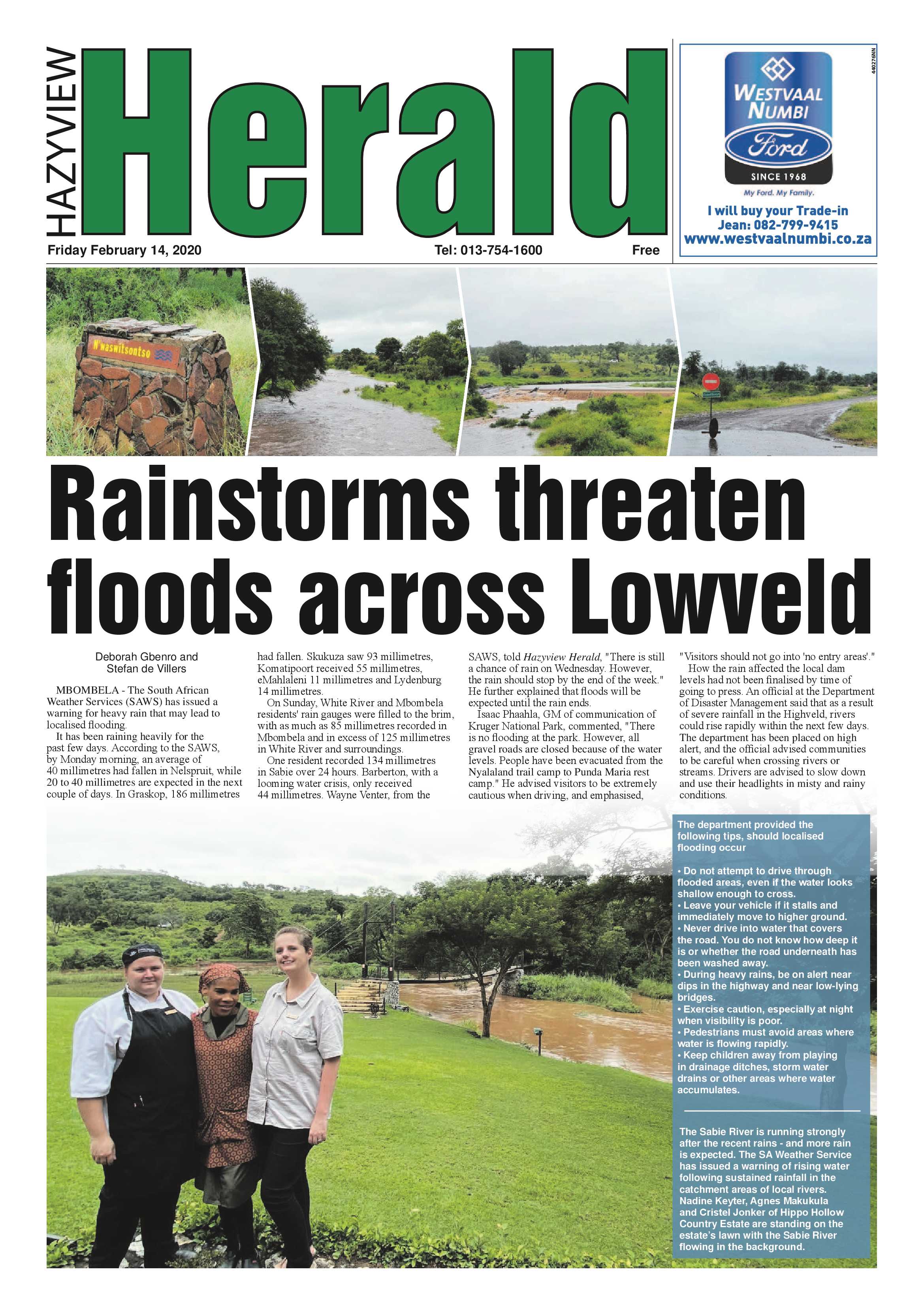 Hazyview Herald 14 February 2020 page 1