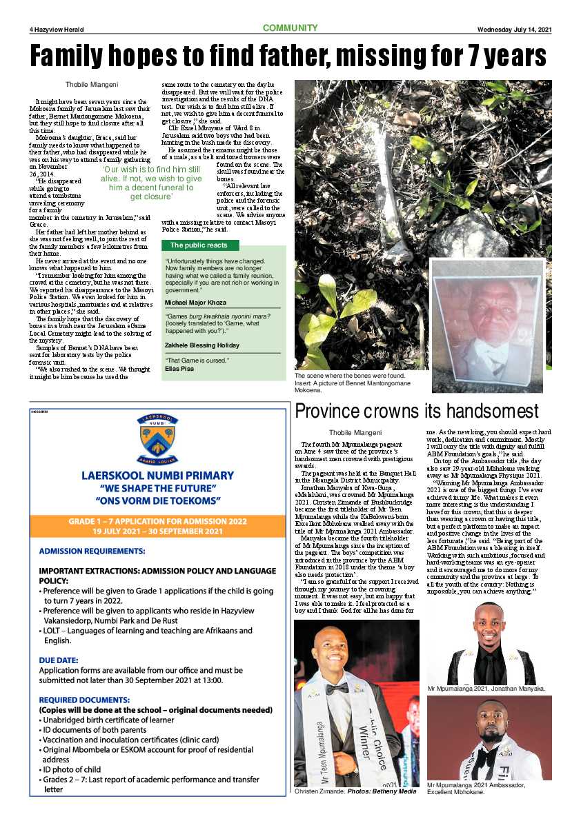 Hazyview Herald 14 July 2021 page 4