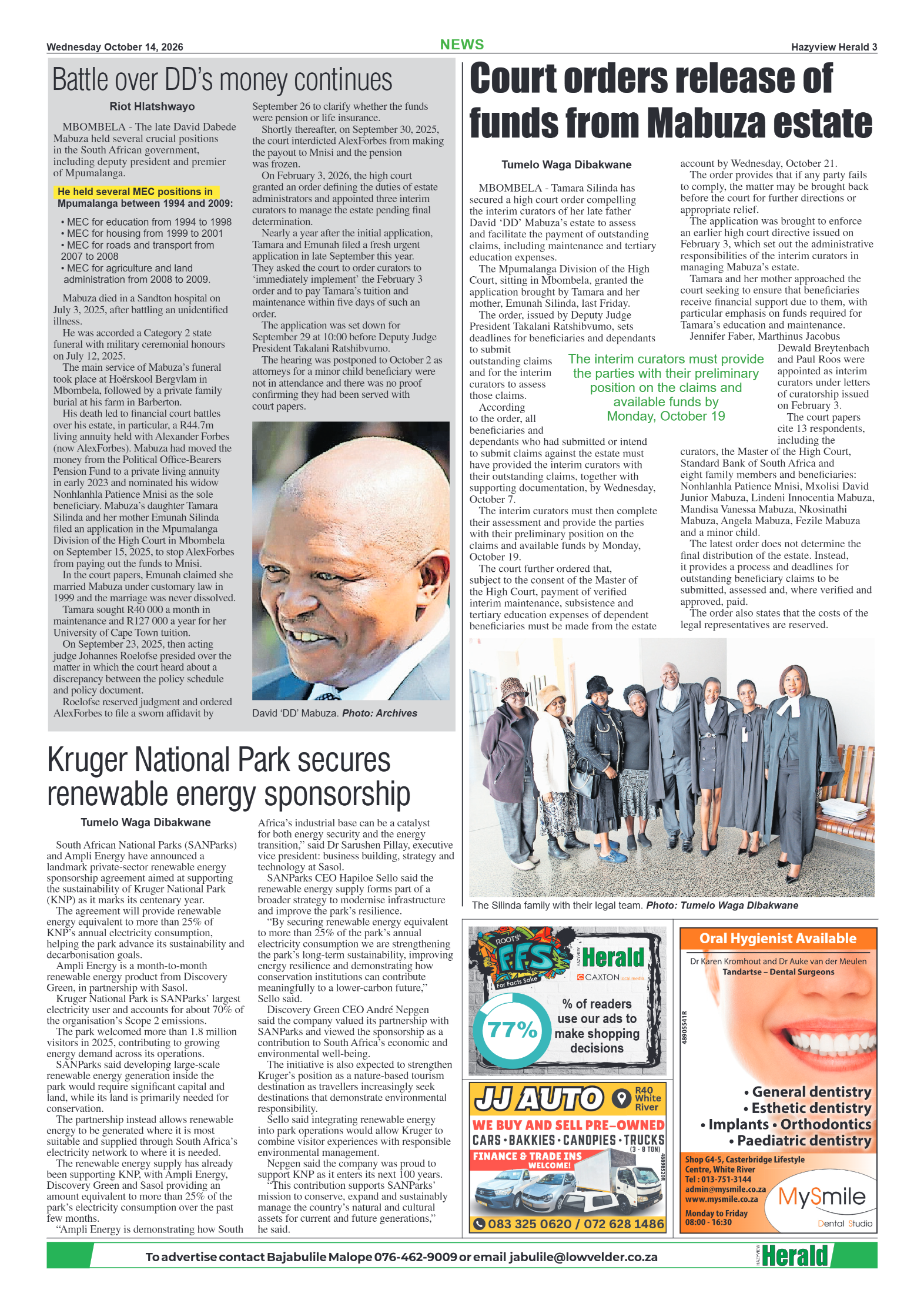 Hazyview Herald 14 October 2026 page 3
