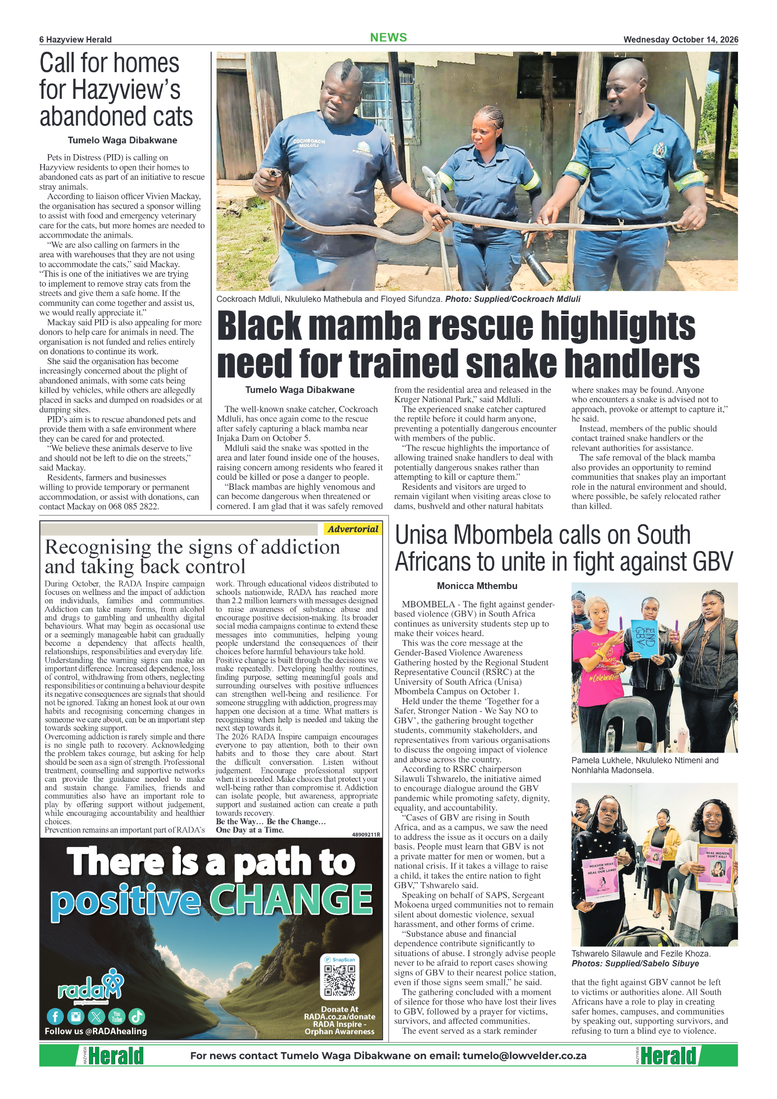 Hazyview Herald 14 October 2026 page 6
