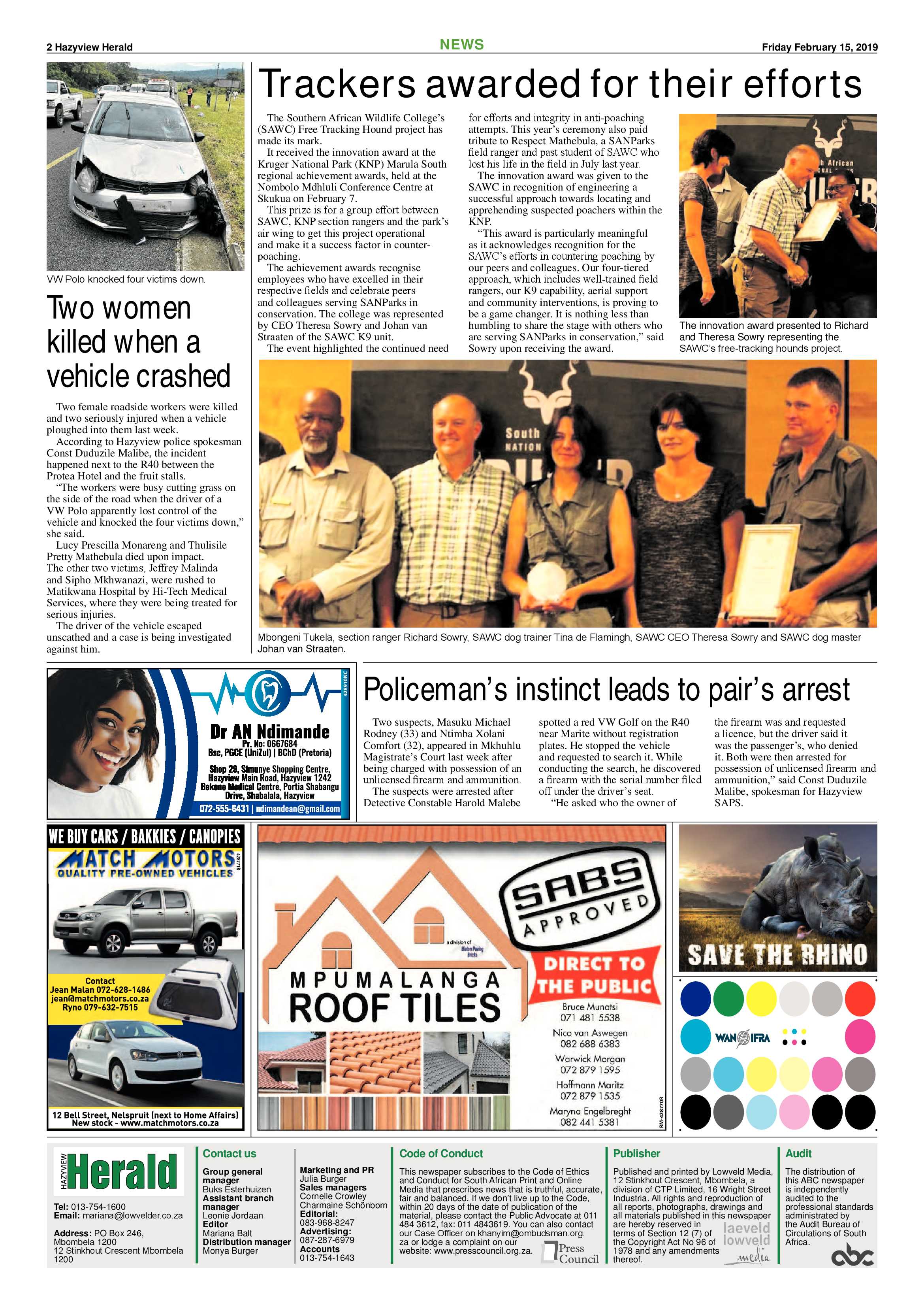 Hazyview Herald 15 February 2019 page 2
