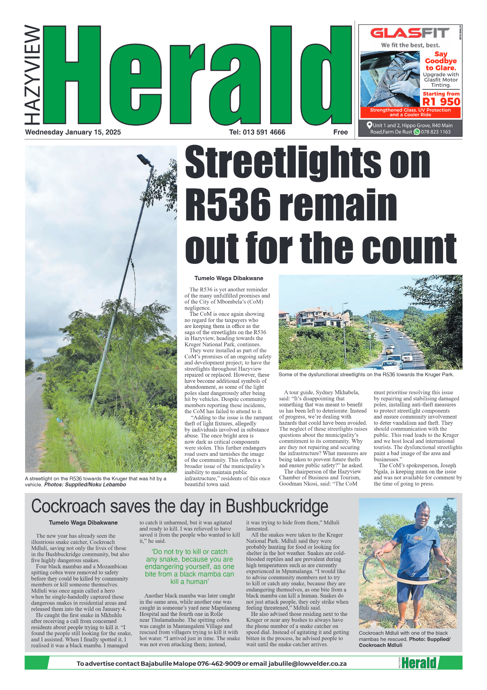 Hazyview Herald page 1