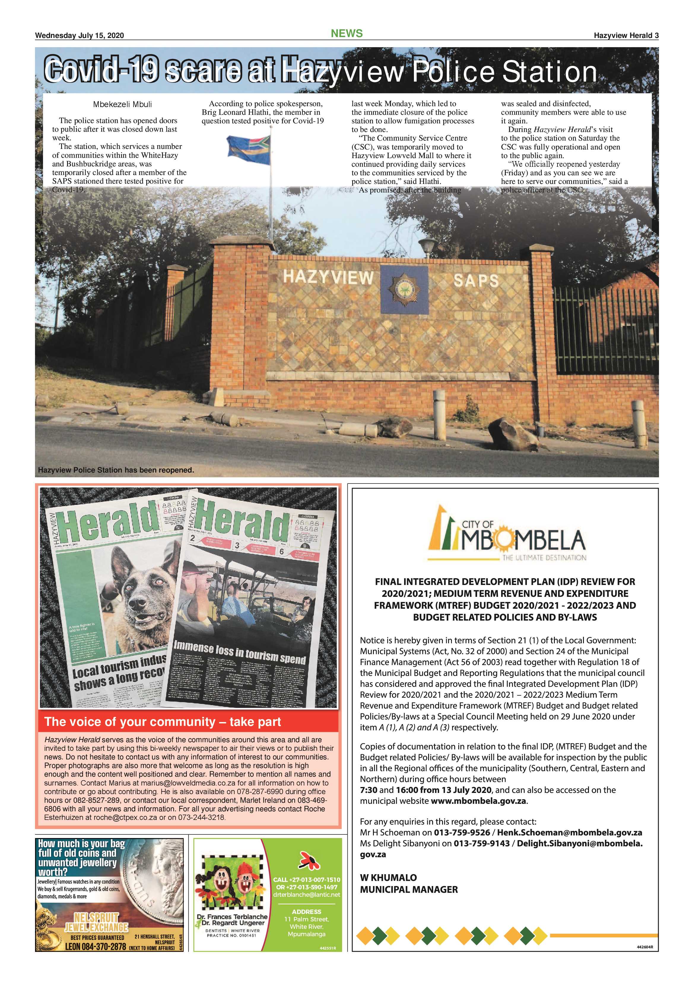 Hazyview Herald 15 July 2020 page 3